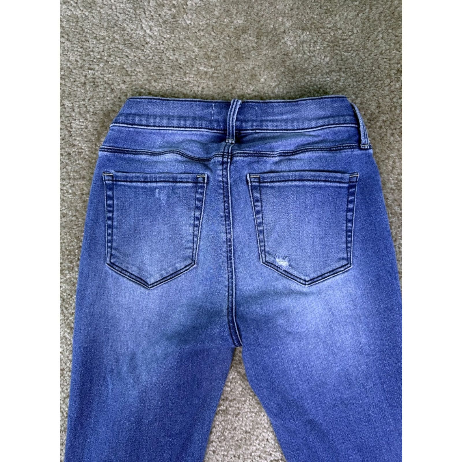Pacsun PacSun Womens Jeans Mid Rise Ankle Jegging Size 24 Raw Hem Stretch Blue D878 Size 42" / US 20 - 5 Thumbnail