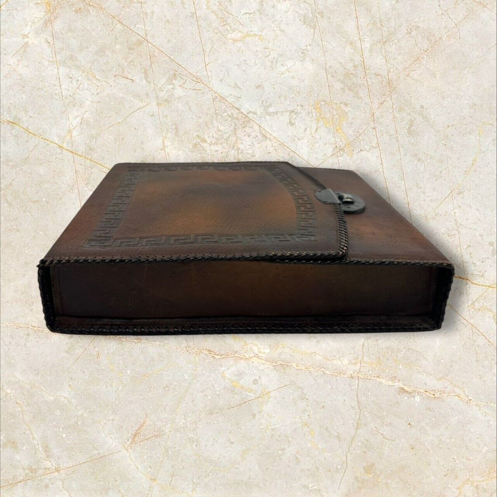 Other Vintage Mens Travel Vanity Toiletry Brown Leather Kit Case Size ONE SIZE - 14 Thumbnail