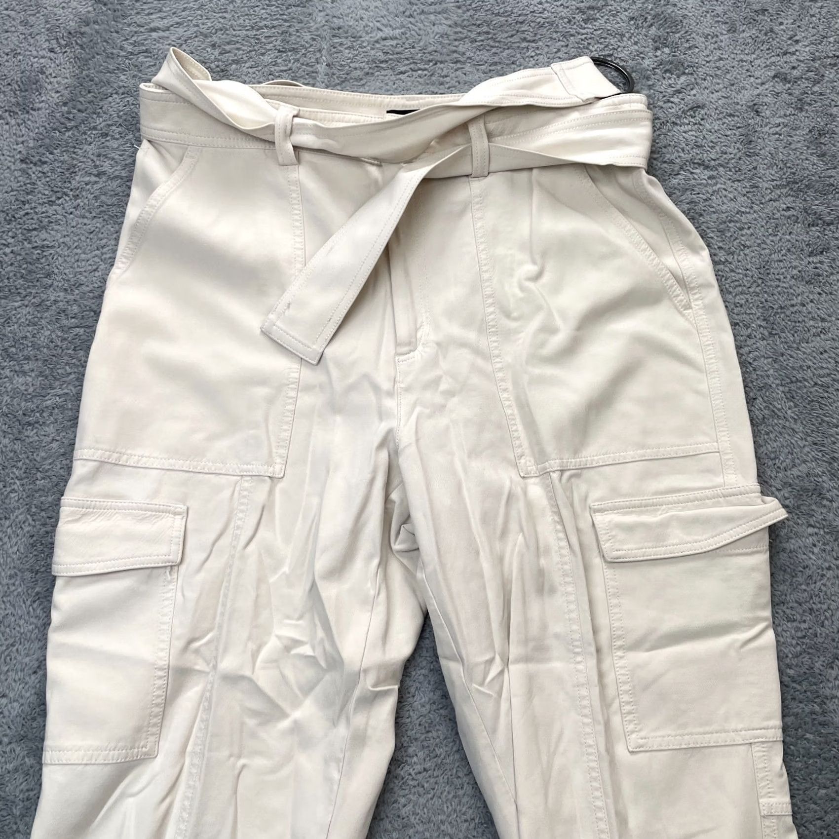 Banana Republic Banana Republic Pants Womens 14 Beige Cargo Pockets Belted Tapered Size 24" / US 00 / IT 34 - 5 Thumbnail