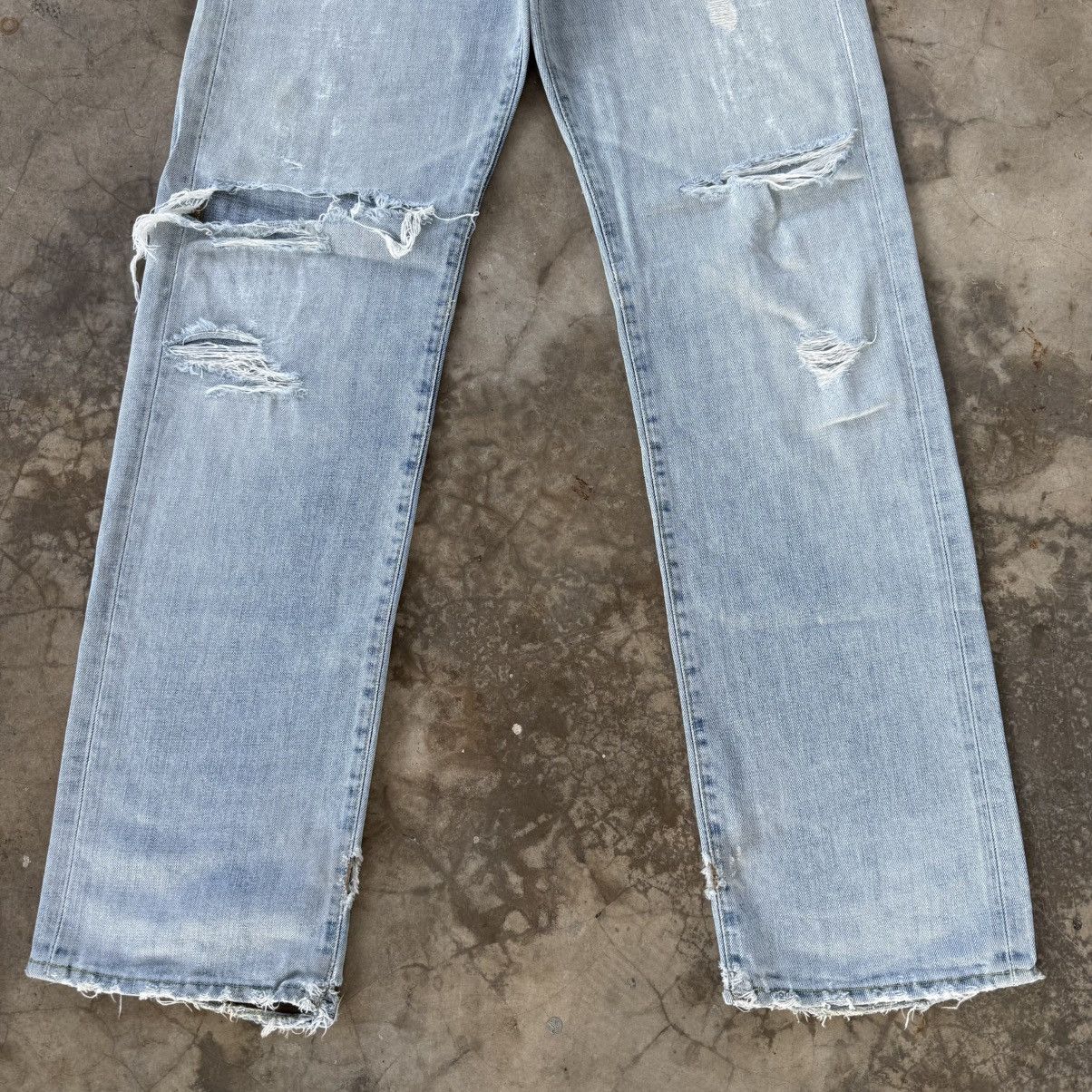 Japanese Brand W30 Vintage Japanese S003 Faded Ripped Denim Jean Pant Size US 30 / EU 46 - 3 Thumbnail