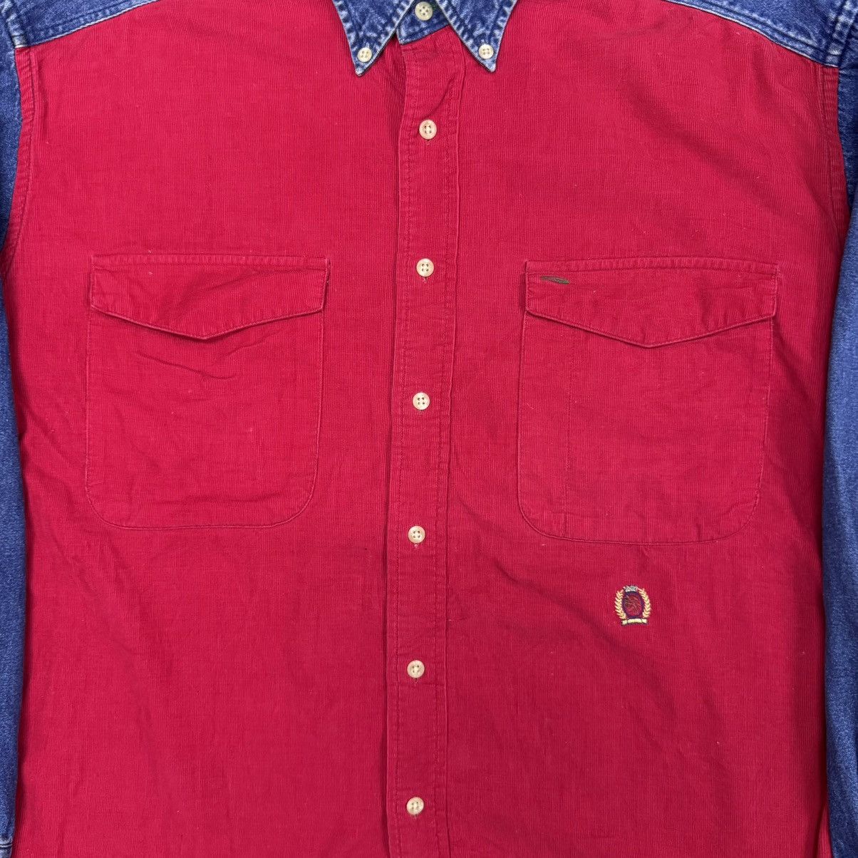 Tommy Hilfiger × Vintage Vintage Tommy Hilfiger Denim Corduroy CDG Inspired Shirt Size US XL / EU 56 / 4 - 2 Thumbnail