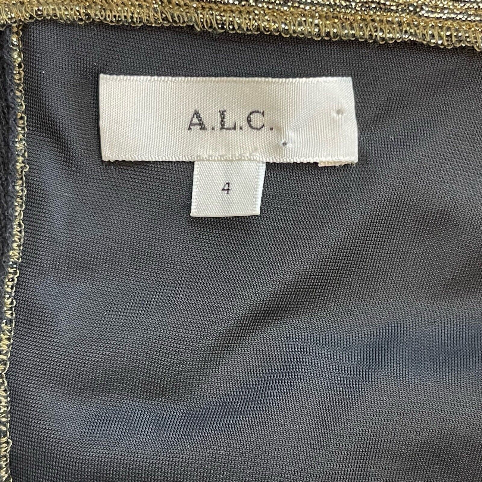 A.L.C. A.L.C. | Gold Metallic Crinkle Plisse Party Dress 4 Size S / US 4 / IT 40 - 4 Thumbnail