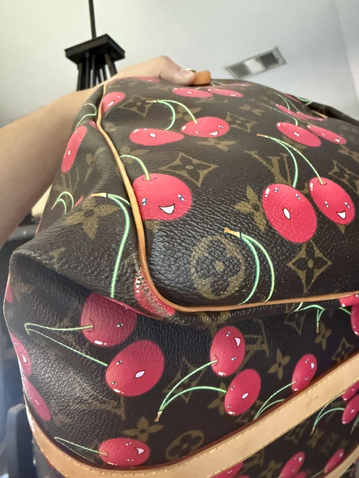 Louis Vuitton Rare 2005 Louis Vuitton Murakami Monogram Cherry Keepall 45 Size ONE SIZE - 13 Thumbnail