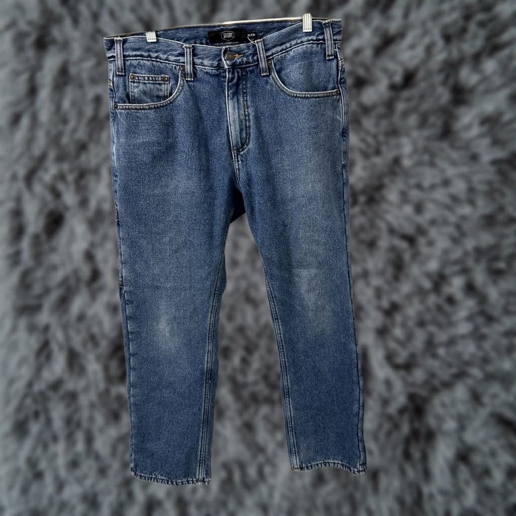 Denime Berkley Jensen Jeans Strai ght Leg Flannel Lined Denim Mens 32x30 Blue YKK Pocket 5-Pocket Size US 32 / EU 48 - 1 Thumbnail