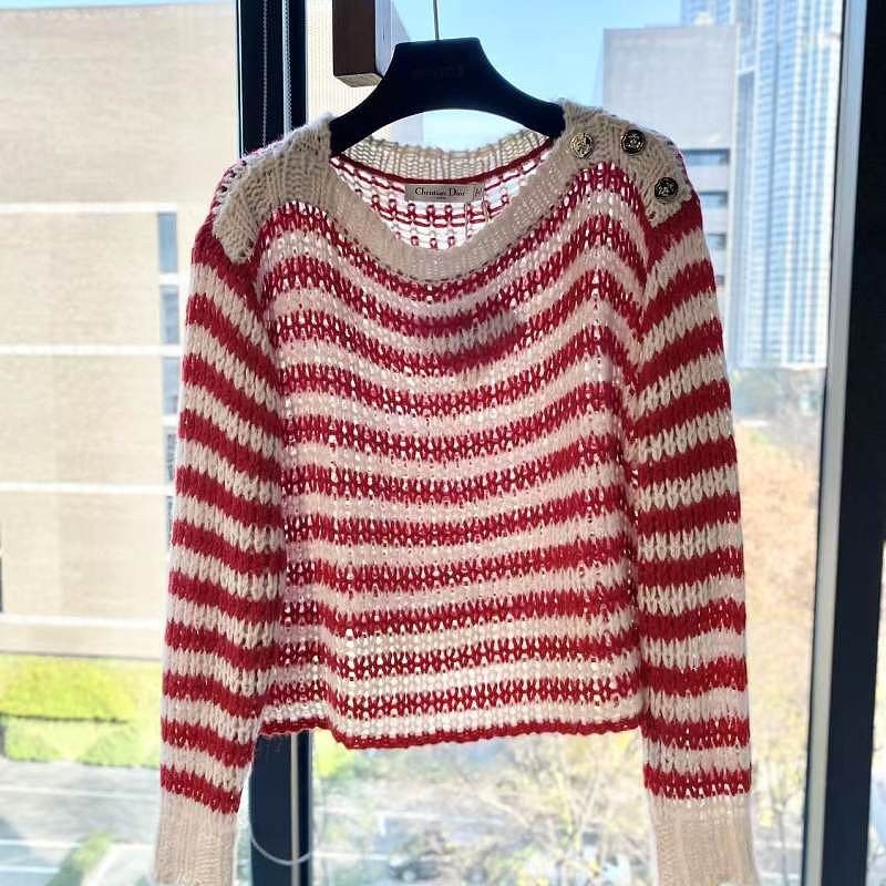 Dior Dior Striped Knit Sweater Size 38 Size S / US 4 / IT 40 - 1 Thumbnail