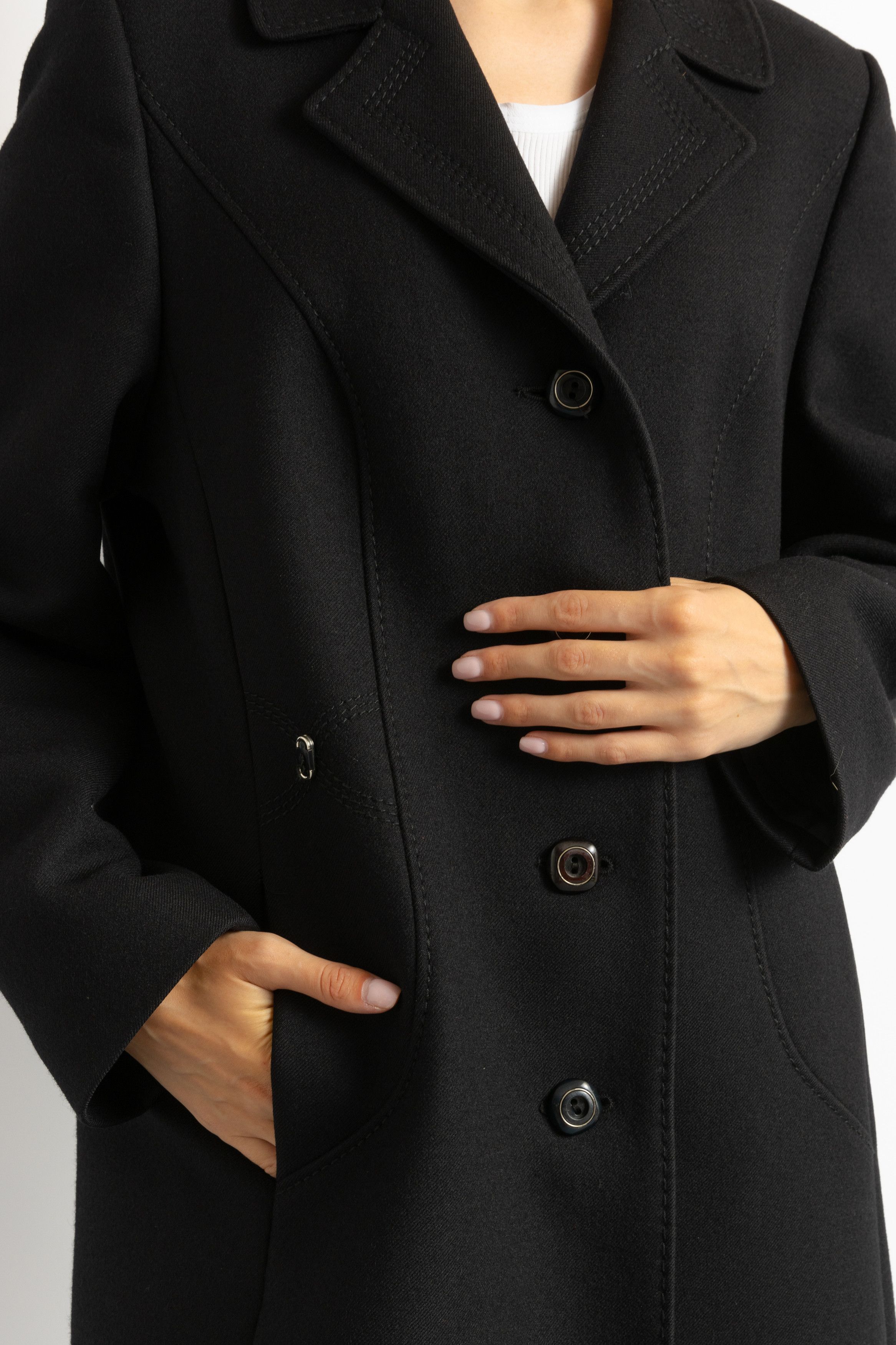 Vintage Women Vintage 80s coat long wool outerwear winter coat 5357 Size M / US 6-8 / IT 42-44 - 8 Thumbnail