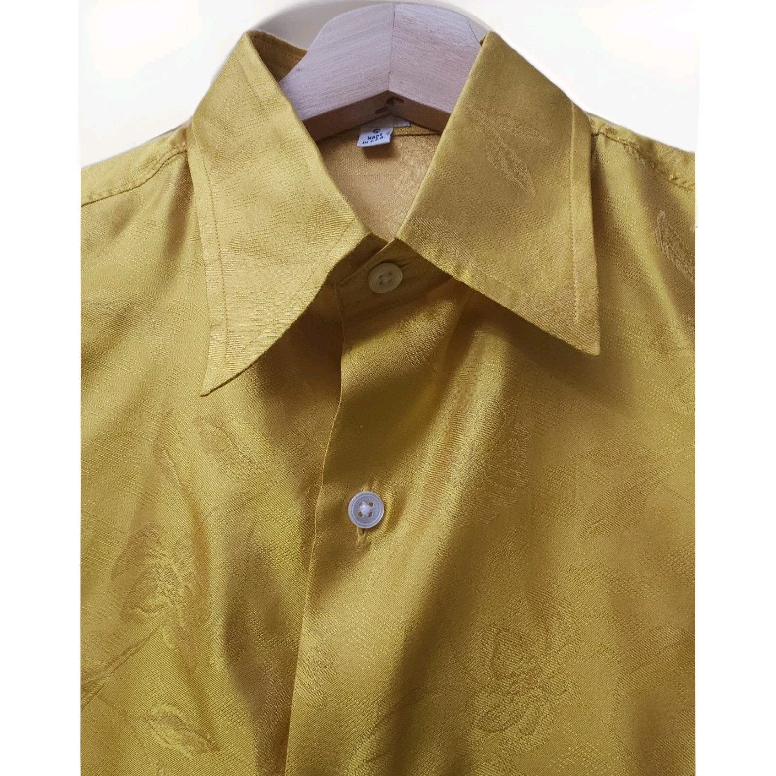 Other Craig Taylor Gold 100 % Silk Blouse Shirt Size Small Size S / US 4 / IT 40 - 3 Thumbnail