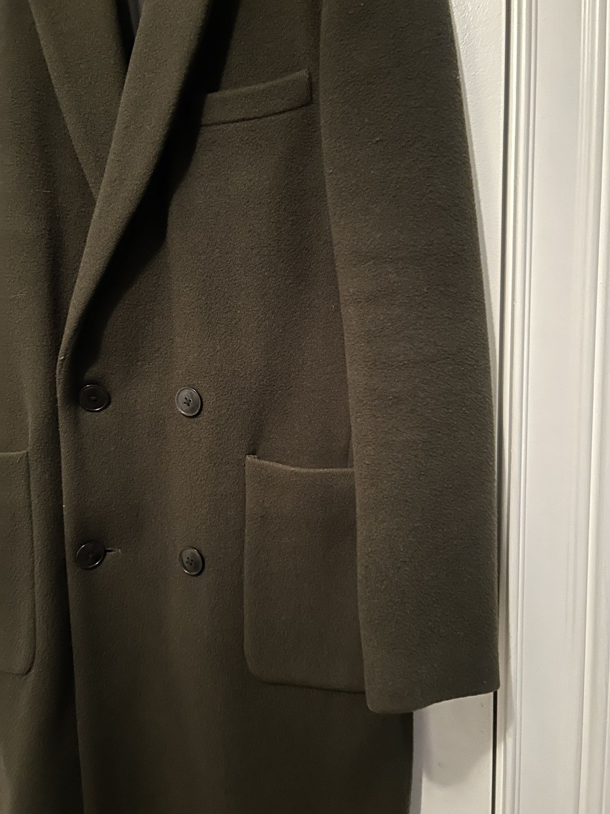 Tomorrowland Tomorrowland Double Breasted Olive Green Wool Coat Size US M / EU 48-50 / 2 - 2 Thumbnail