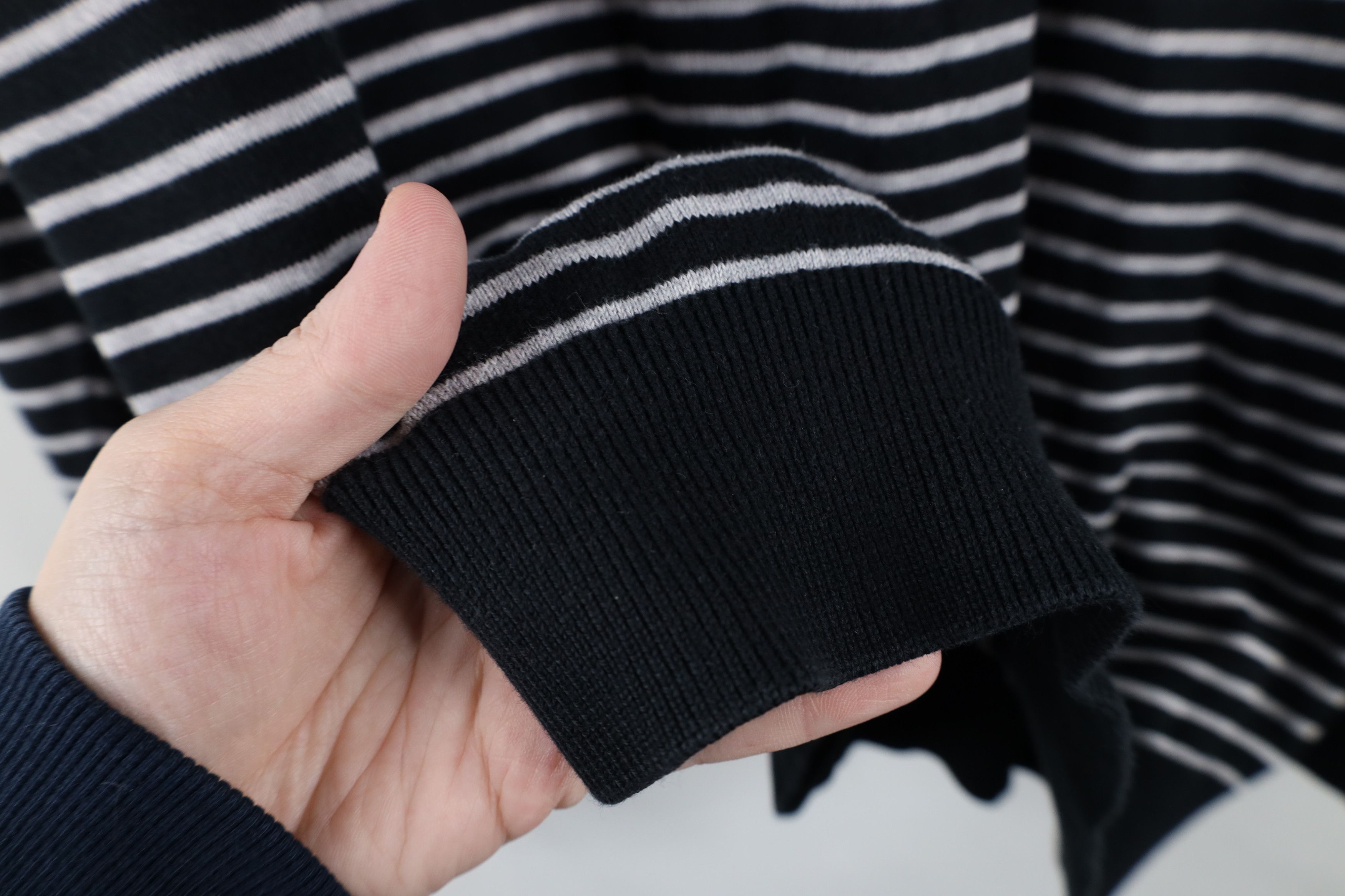 Lacoste × Vintage Vintage Lacoste Military Style Logo Striped Knit Sweater Size US L / EU 52-54 / 3 - 8 Thumbnail