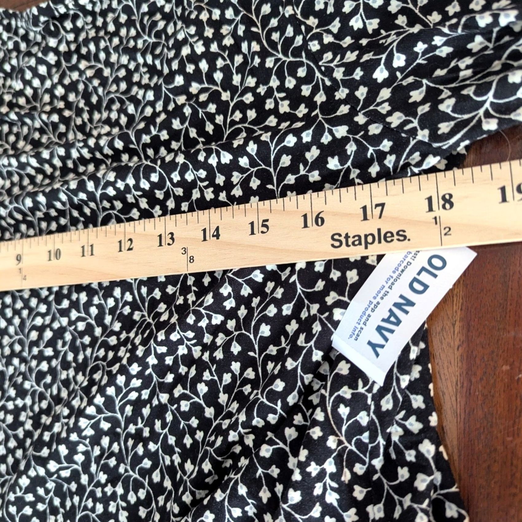 Old Navy Old Navy Black White Mini Floral Print Long Sleeve Shift Dress Women's L Size L / US 10 / IT 46 - 7 Thumbnail