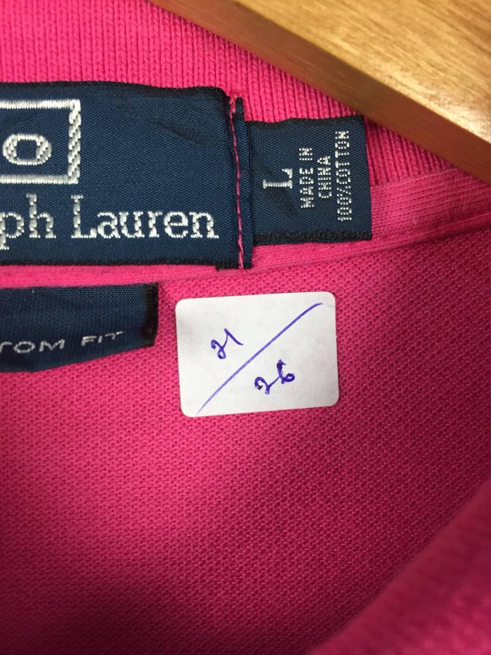 Polo Ralph Lauren Vtg Polo Ralph Lauren Small Logo Custom Fit Polo Tee Size US L / EU 52-54 / 3 - 12 Thumbnail
