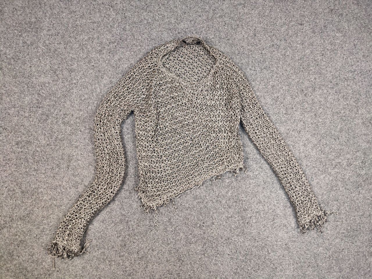 Japanese Brand Rostfrei Anett Rostel Avant Garde Mesh Asymmetric Sweater Size M / US 6-8 / IT 42-44 - 11 Thumbnail