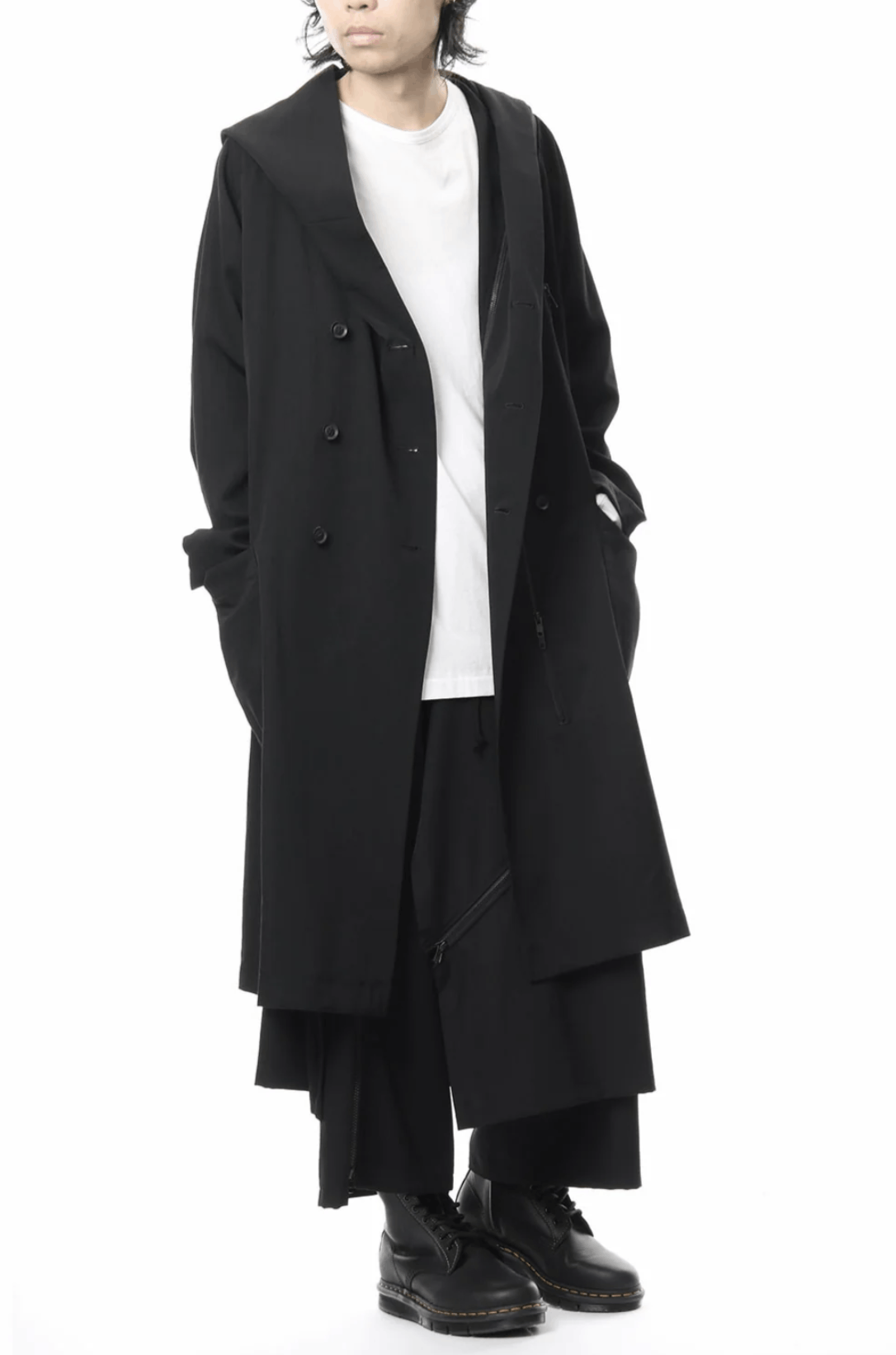 専用　B Yohji Yamamoto Puff Long Coat B Yohji Yamamoto - Hooded Double Fastener Long Coat - Light