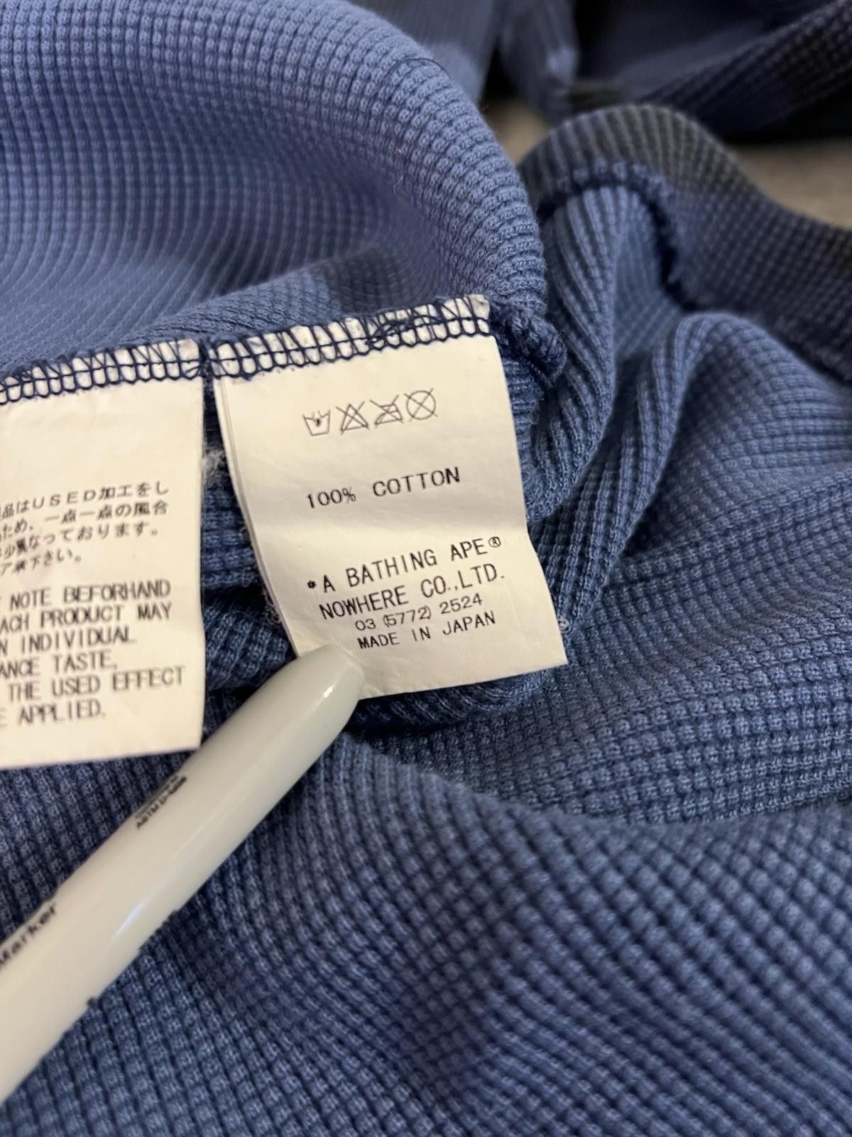 Bape Pre-Owned Bape Blue Camo Thermal Longsleeve XL Size US XL / EU 56 / 4 - 6 Thumbnail