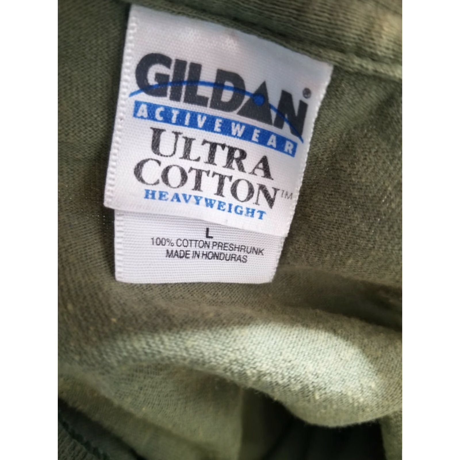Gildan Vintage Gildan Men’s T-Shirt Nature Double-Sided Green Crew Neck L Size US L / EU 52-54 / 3 - 5 Thumbnail
