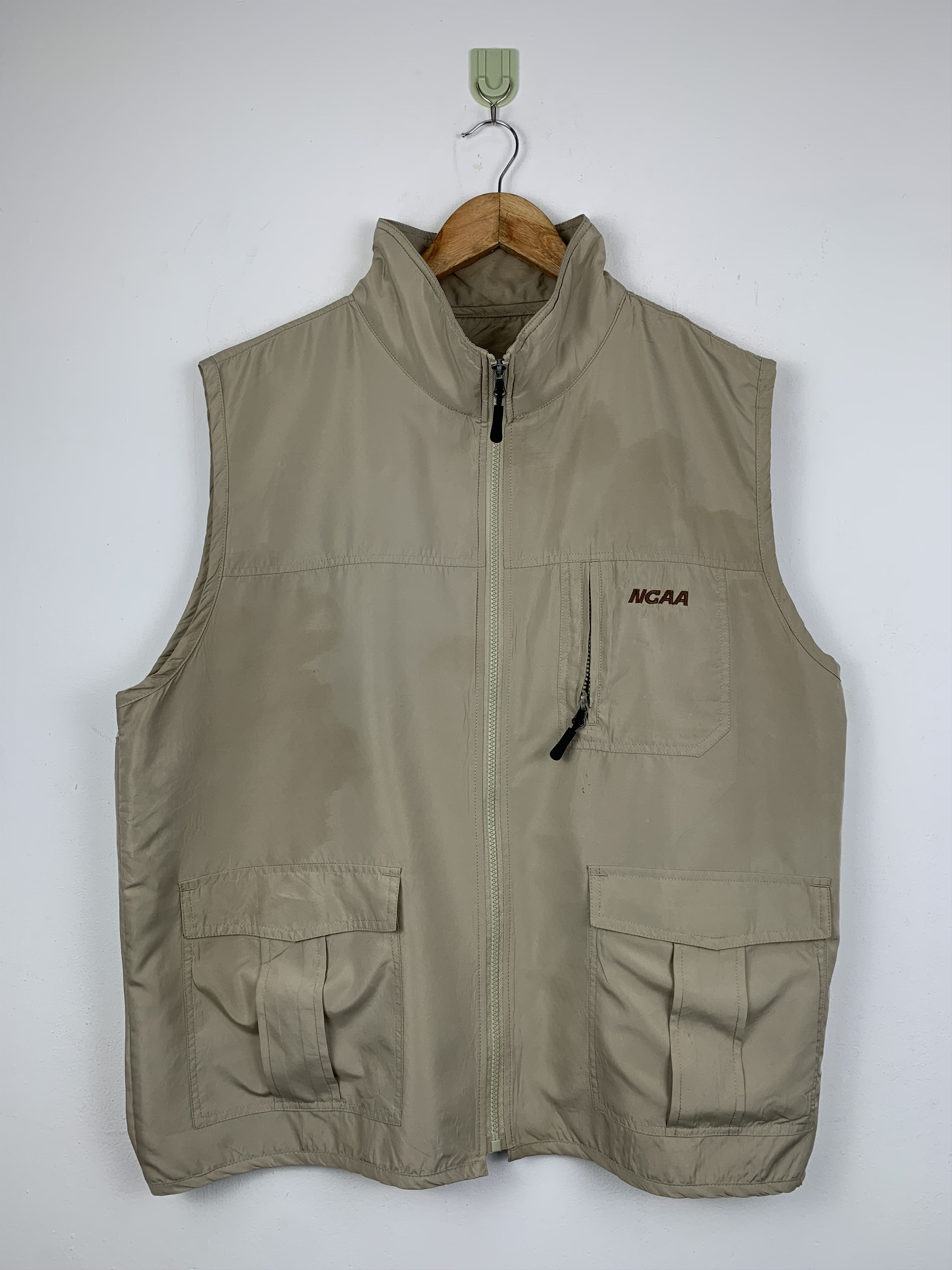 NCAA Vintage 90s NCAA Double Pocket Vests J1401 Size US XXL / EU 58 / 5 - 1 Thumbnail