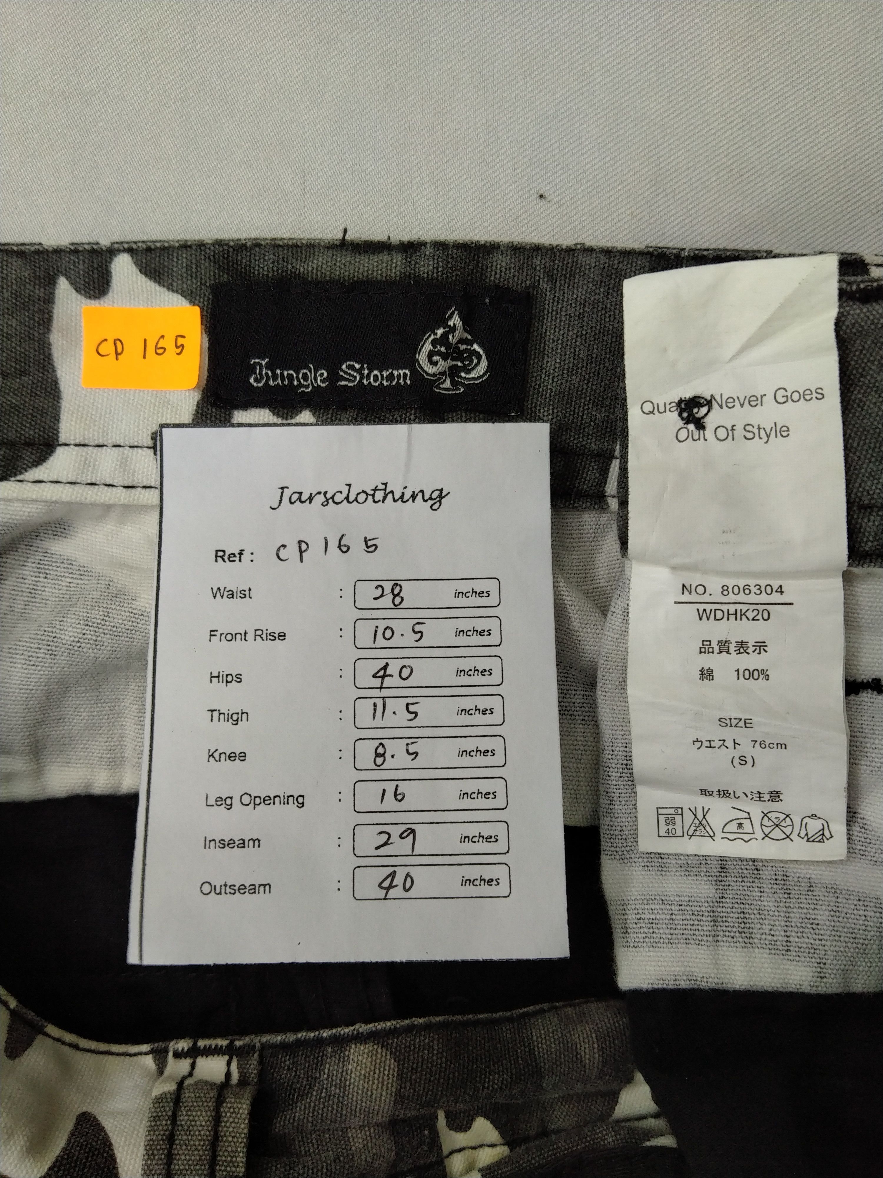 Japanese Brand Jungle Storm Japanese Brand Double Waist Cotton Pants -CP165 Size US 28 / EU 44 - 6 Thumbnail