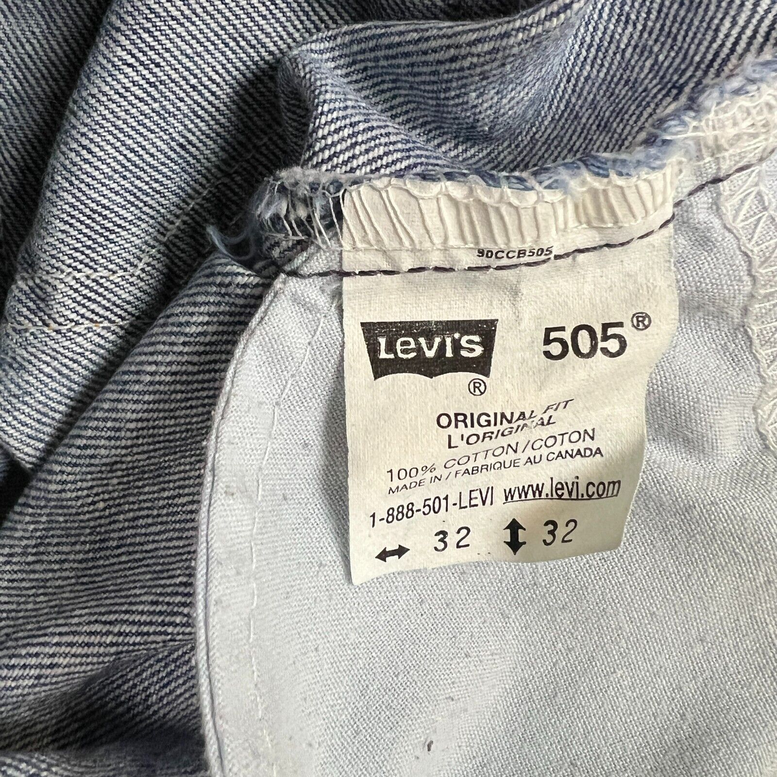 Levi's × Vintage Vintage Levi's 505 Jeans 32x32 Original Fit 90s Denim Pants Size US 32 / EU 48 - 10 Thumbnail