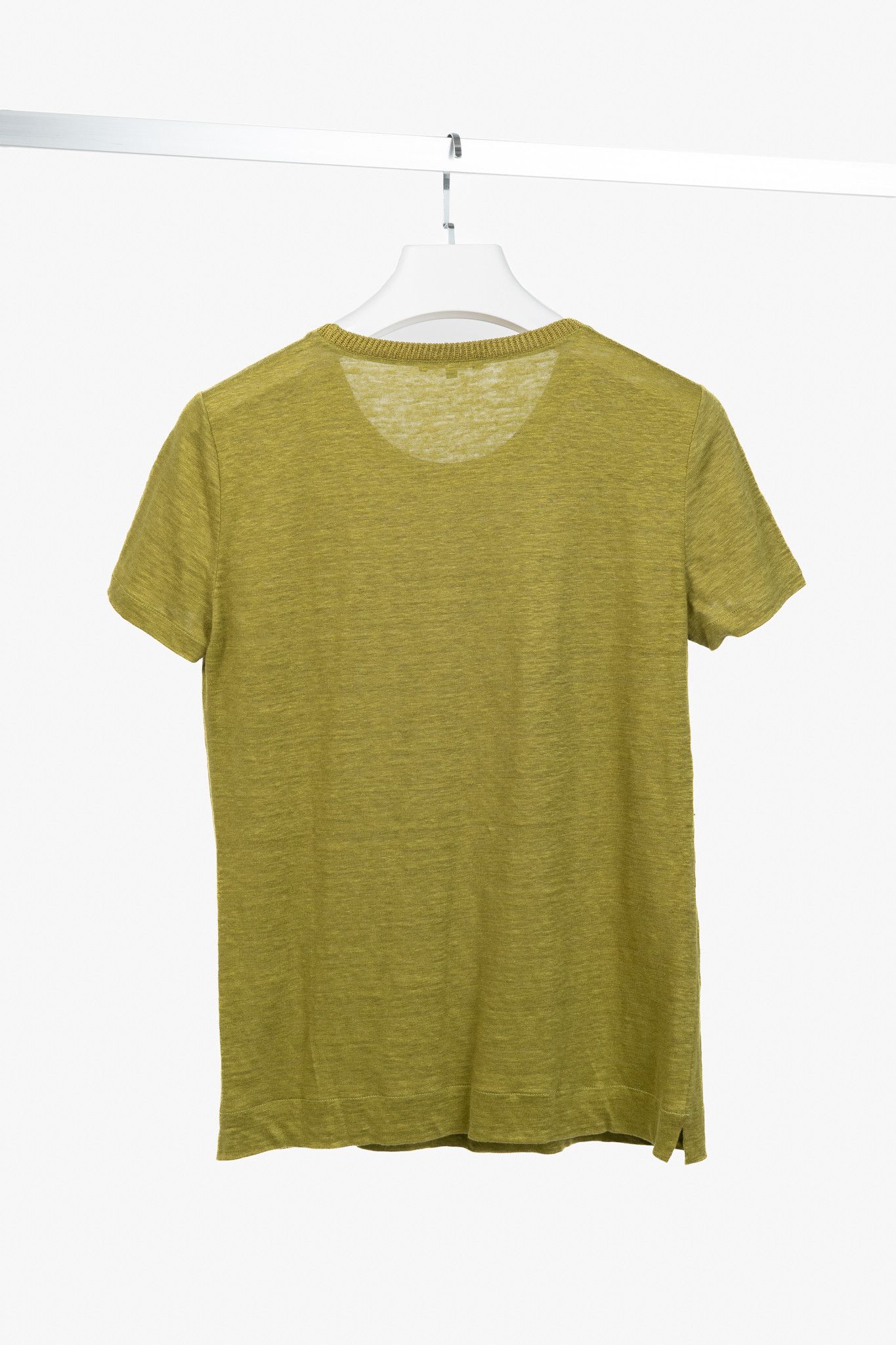 Loro Piana Loro Piana Green Linen Short-Sleeve T-Shirt Size M / US 6-8 / IT 42-44 - 2 Thumbnail