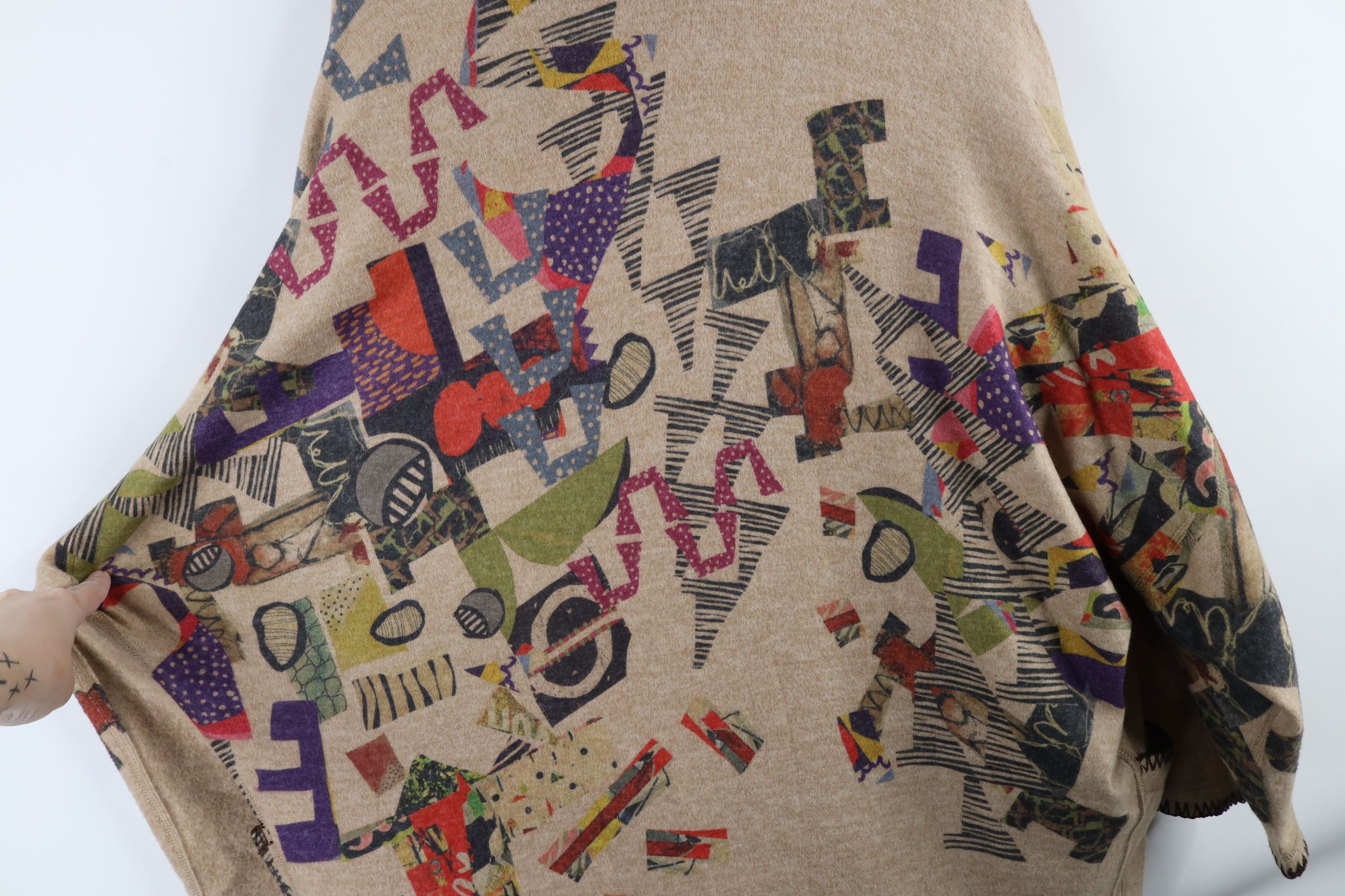 Vintage Vintage Inoah Lagenlook Knit Abstract Art Sweater USA Size ONE SIZE - 17 Thumbnail
