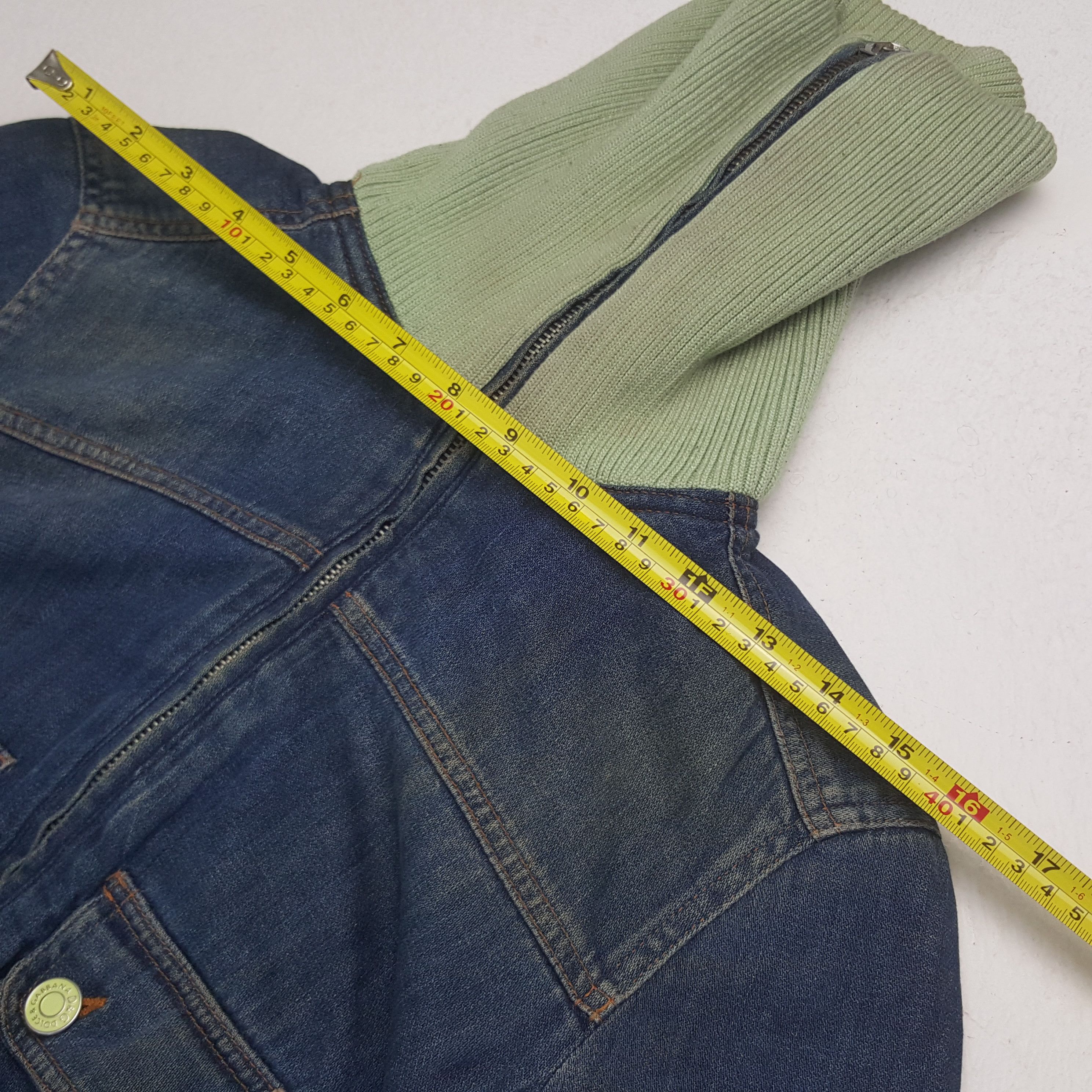 Dolce & Gabbana Vintage Dolce & Gabbana Denim Zipper Turtleneck Jacket Size S / US 4 / IT 40 - 8 Thumbnail
