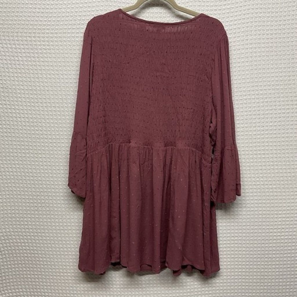 Torrid NWT Torrid Crinkle Bell Sleeve Lace Swiss Dots Tunic Women3X Size ONE SIZE - 7 Thumbnail