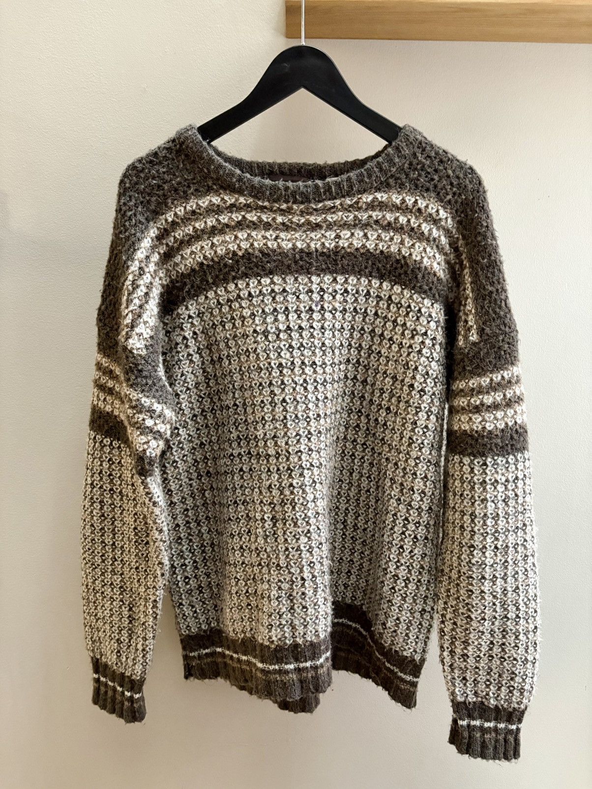 Sears Sears Premiere VTG 80s brown acrylic knit sweater Large Size US L / EU 52-54 / 3 - 1 Thumbnail