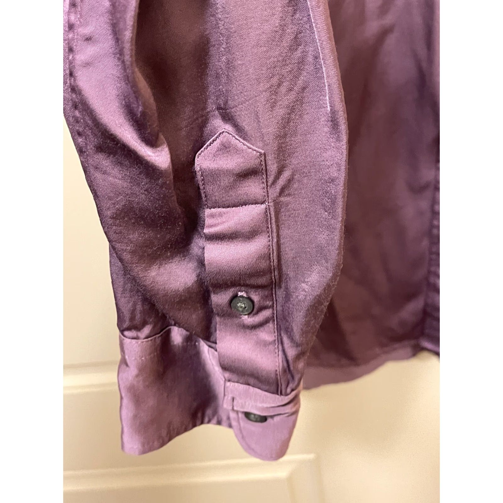 Ralph Lauren Lauren Ralph Lauren Blouse Women Purple Button Up M 100% Viscose SZ M Size M / US 6-8 / IT 42-44 - 3 Thumbnail