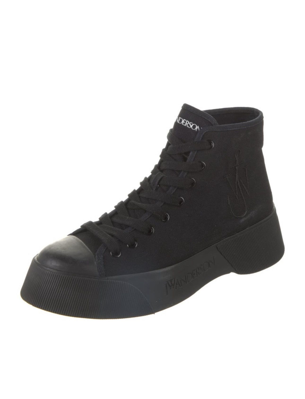J.W Anderson Canvas Embroidered Lace-Up Boots