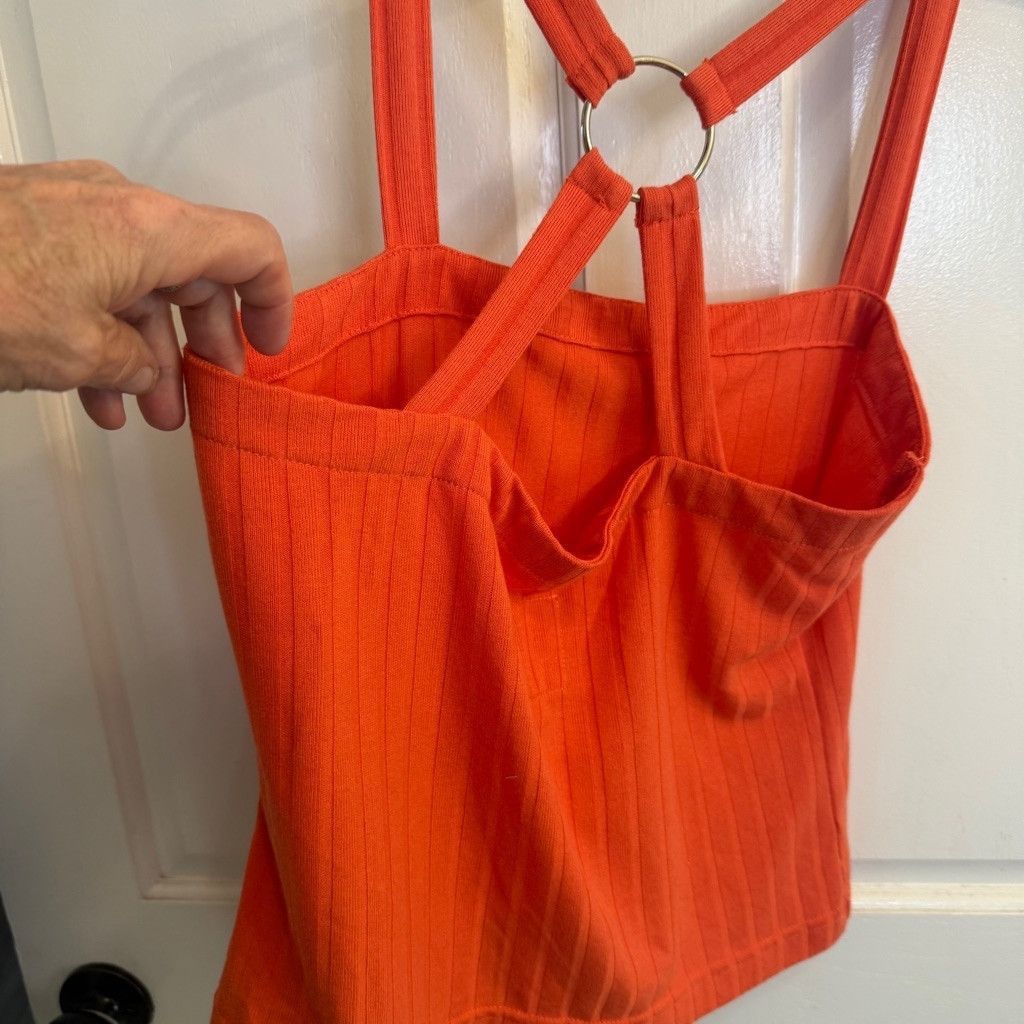 Chaser Brand Women's Chaser Cropped Tank Top Size S Orange Size S / US 4 / IT 40 - 2 Thumbnail