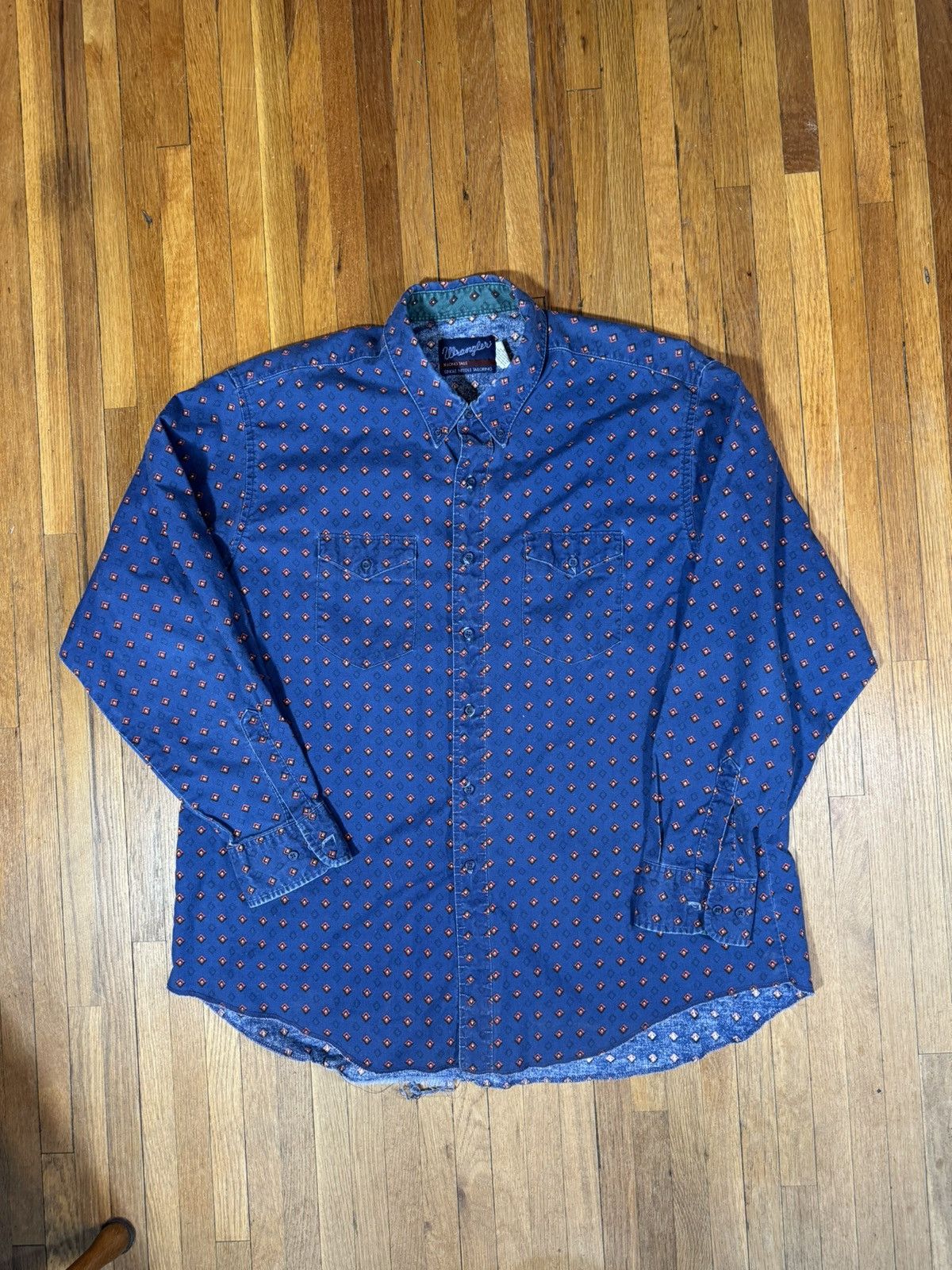 Vintage × Wrangler Vintage Wrangler Western Wear Shirt Size US XL / EU 56 / 4 - 1 Thumbnail