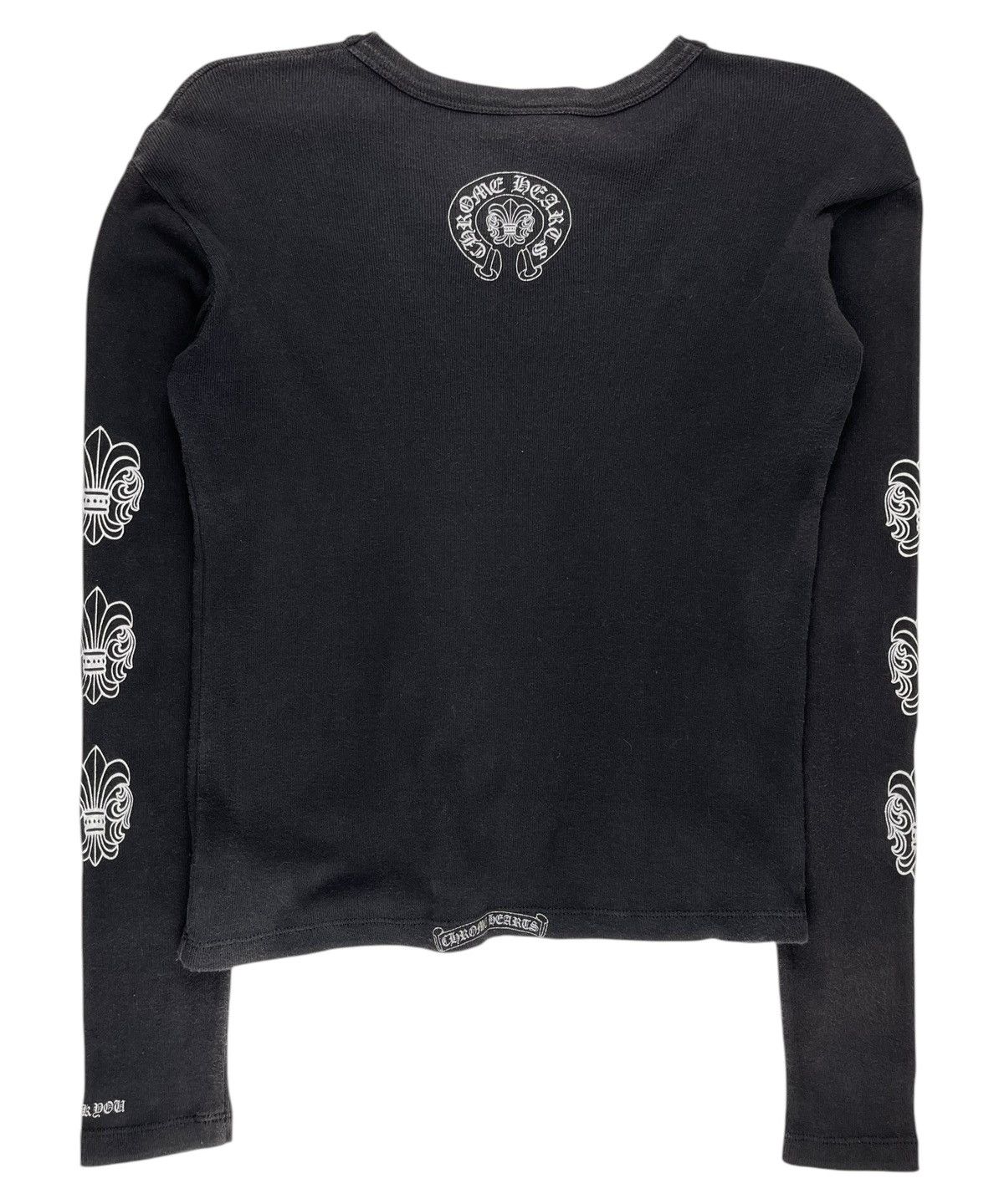 Chrome Hearts Fleur De Lis Sleeve Ribbed Longsleeve Tshirt