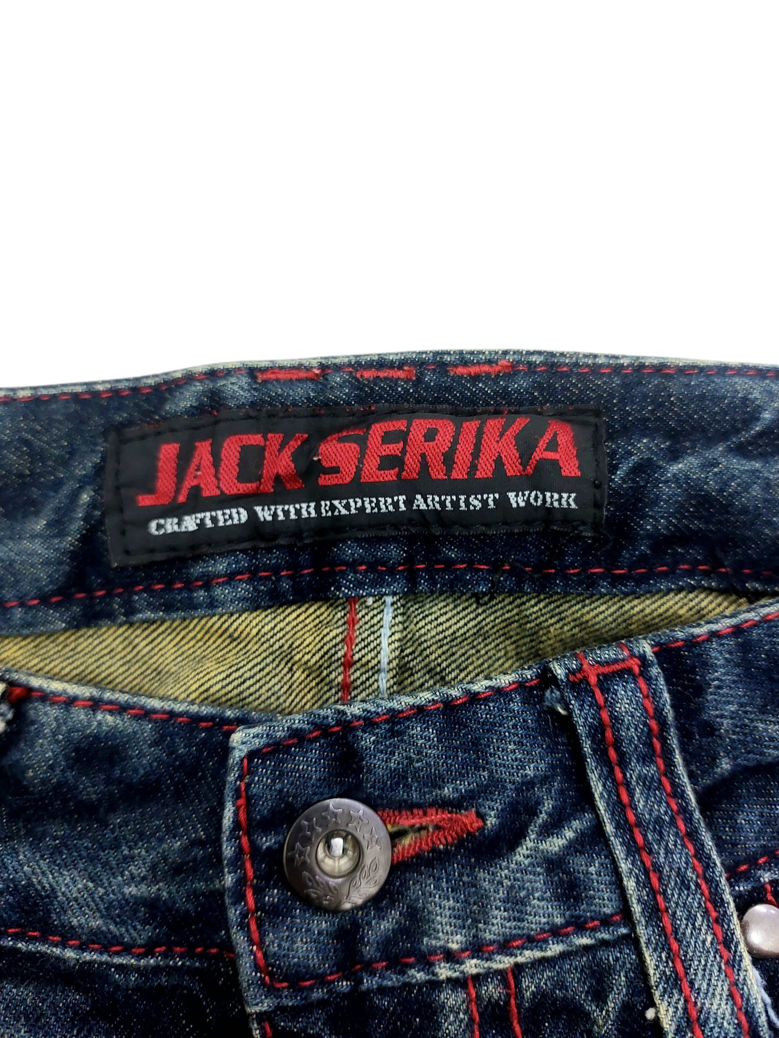 Vintage Jack Serika Japan Riots Like Lightning Tattoes Jeans Size US 30 / EU 46 - 7 Thumbnail