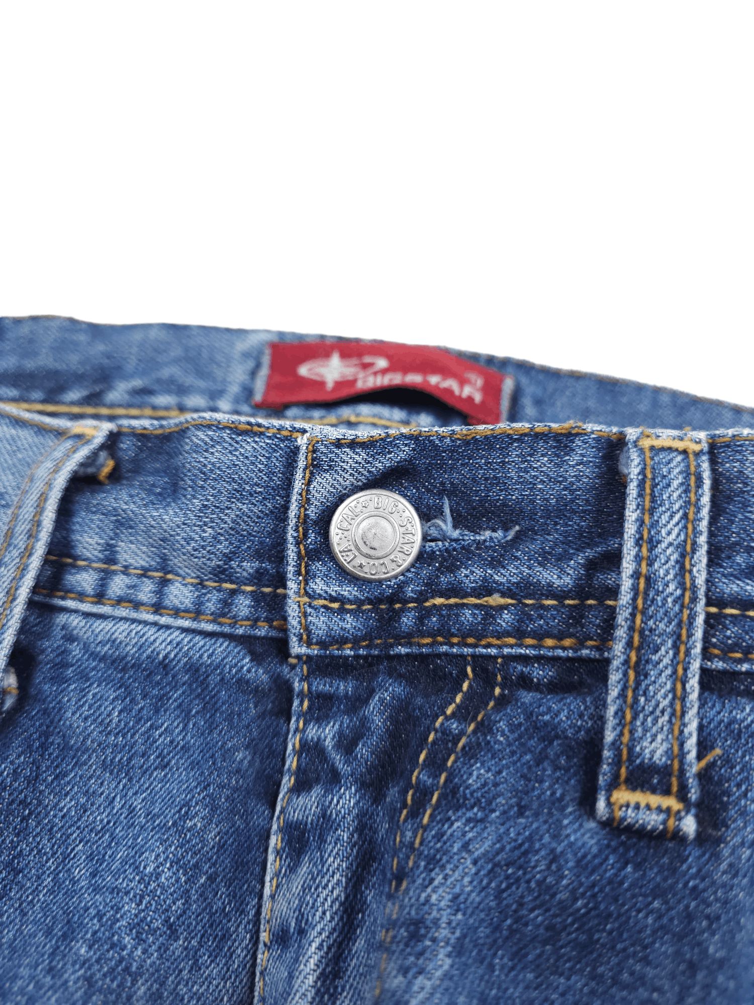 Big Star × Vintage 💎 Size 34/32 80's Hippie Big Star Crazy Blue Flared Jeans Size US 34 / EU 50 - 9 Thumbnail