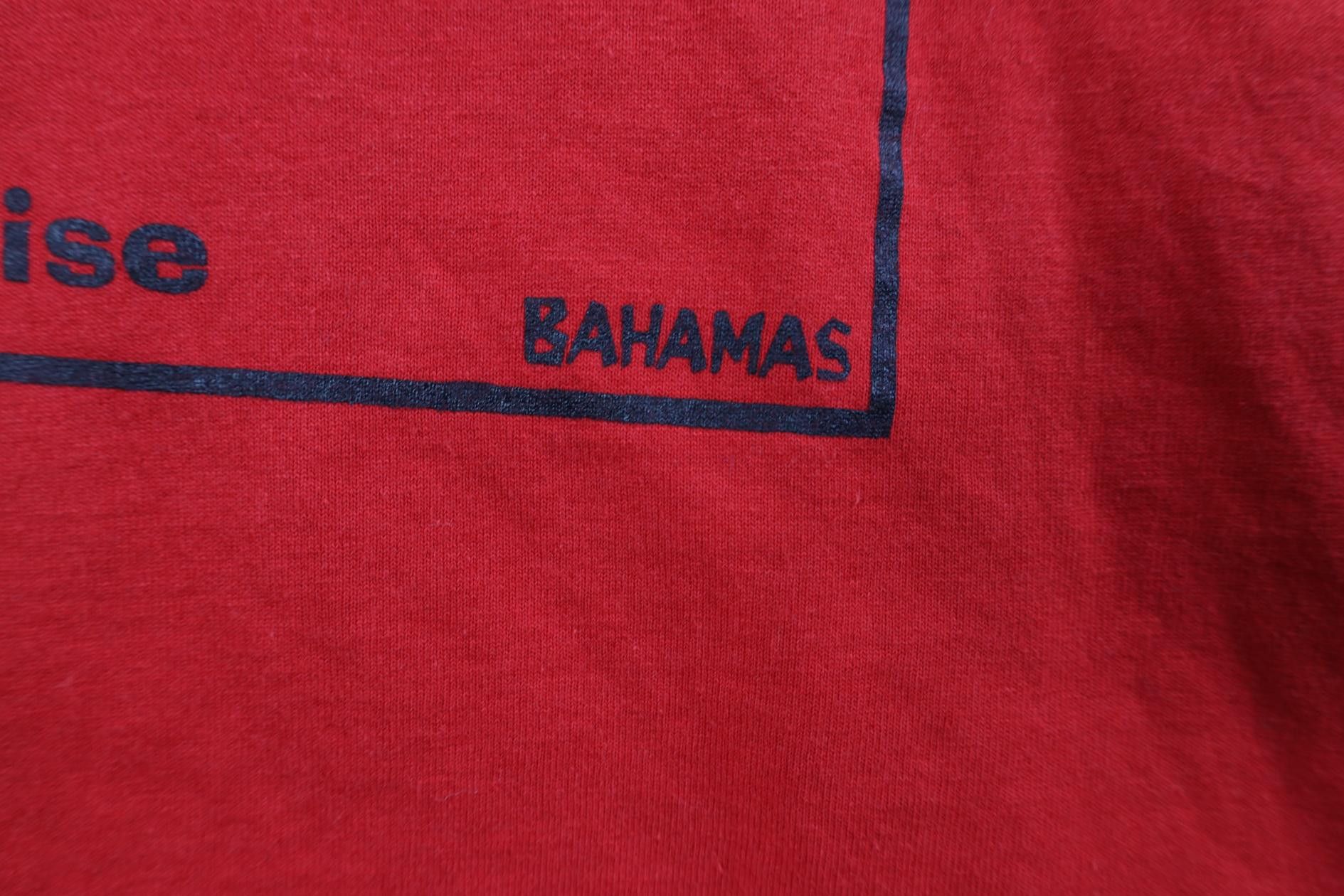 Vintage Vintage 90s Streetwear I No Want No Bahamas T-Shirt Red USA Size US XL / EU 56 / 4 - 6 Thumbnail