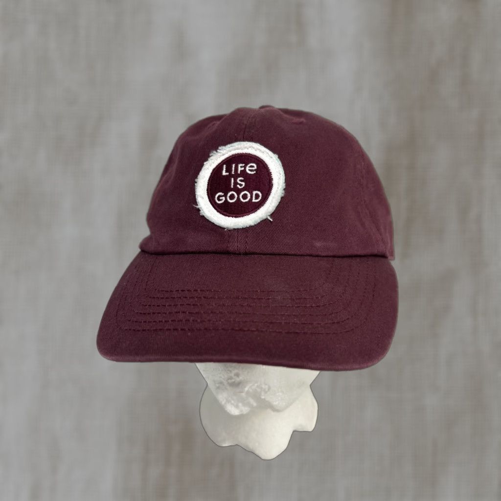 Life is Good Life Is Good Baseball Cap Mens One Size Adjustable Maroon White Dad Hat / Cap Size ONE SIZE - 1 Thumbnail