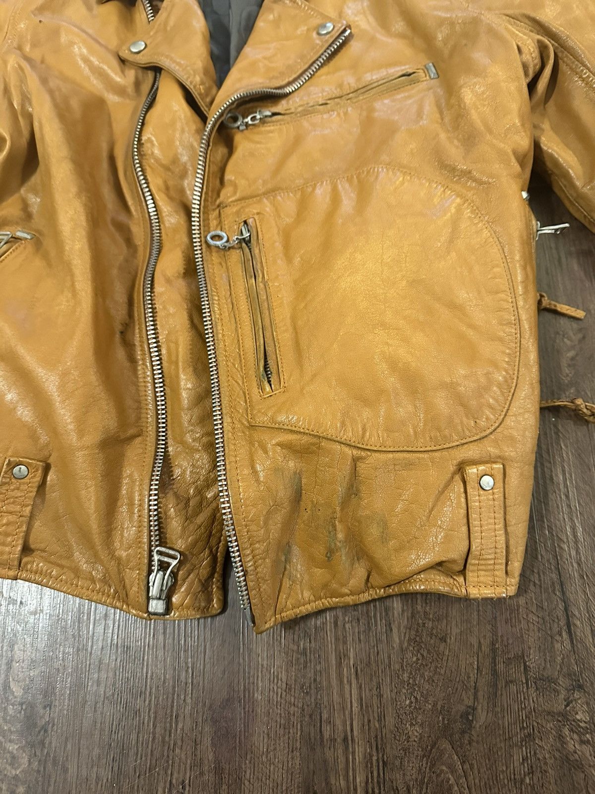 Andrew Marc Denim & Leather Marc Moto Water Buffalo Leather Perfecto Size US L / EU 52-54 / 3 - 3 Thumbnail