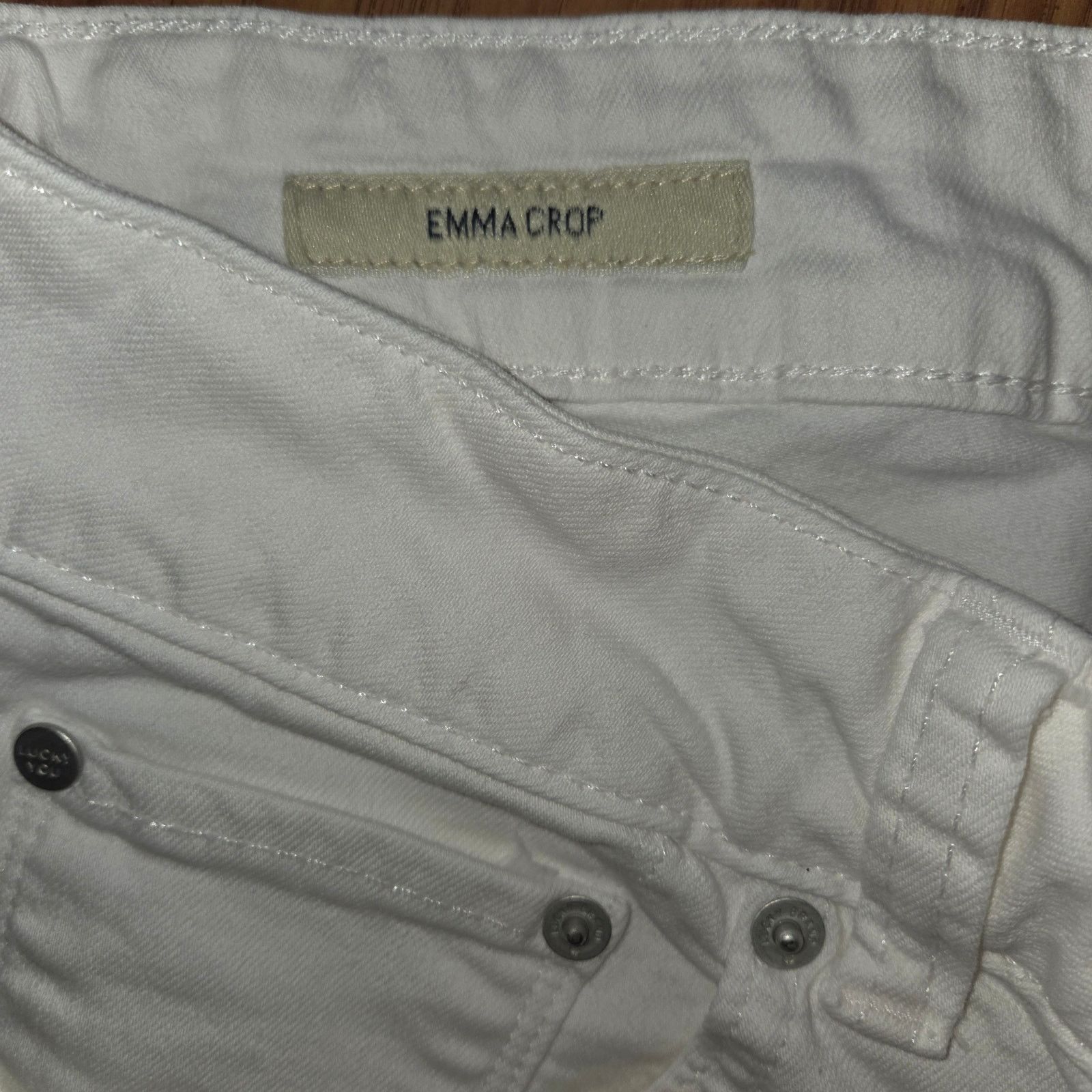 Lucky Brand Lucky Brand Women's White Jeans - Size 14W - Excellent! Size 36" / US 14 / IT 50 - 5 Thumbnail