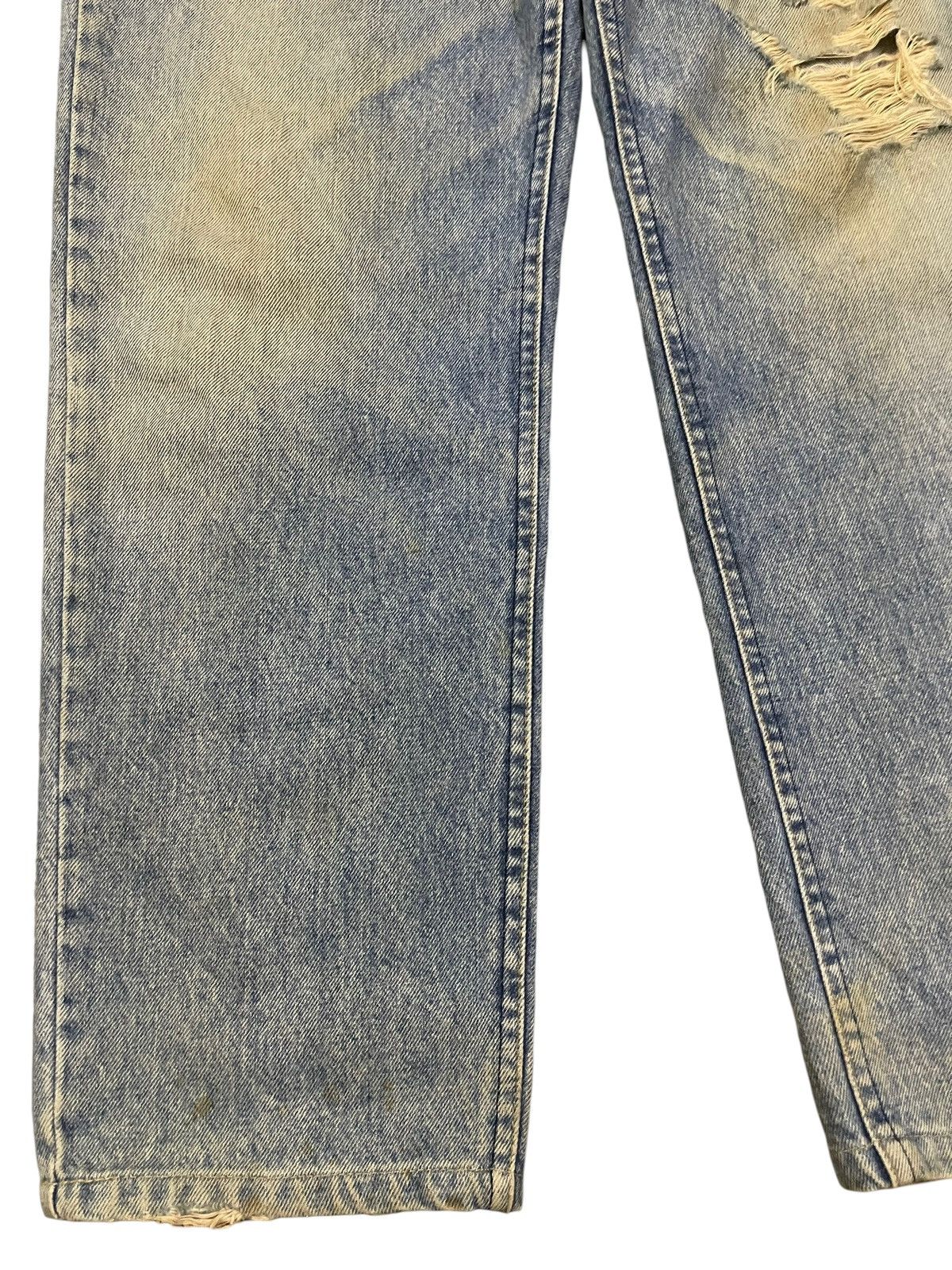 Lee Vintage 90s Lee Usa Blue Wash Distressed Baggy Jeans Size US 33 - 5 Thumbnail