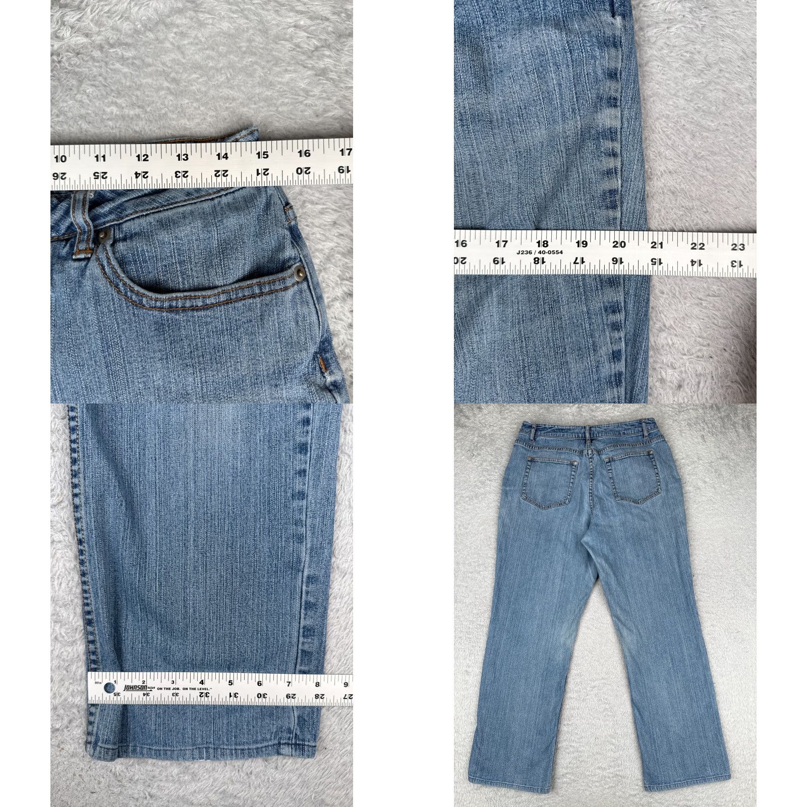 Coldwater Creek Coldwater Creek Jeans 14 Womens Blue Denim Straight High Rise Cotton 32x28 Size 36" / US 14 / IT 50 - 9 Thumbnail
