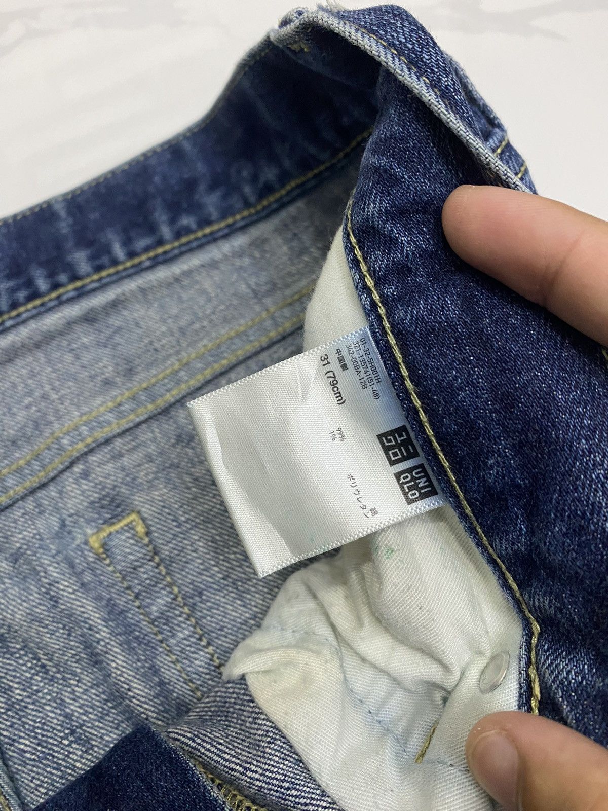 Undercover × Uniqlo VINTAGE UNIQLO SELVEDGE DISTRESSED DENIM SLIM SKINNY JEANS Size US 33 - 12 Thumbnail