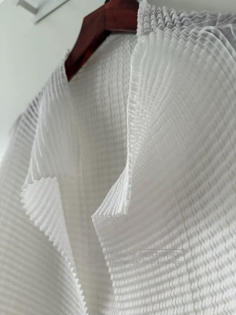 Issey Miyake Issey Miyake White Cardigan Jacket Size M / US 6-8 / IT 42-44 - 3 Thumbnail