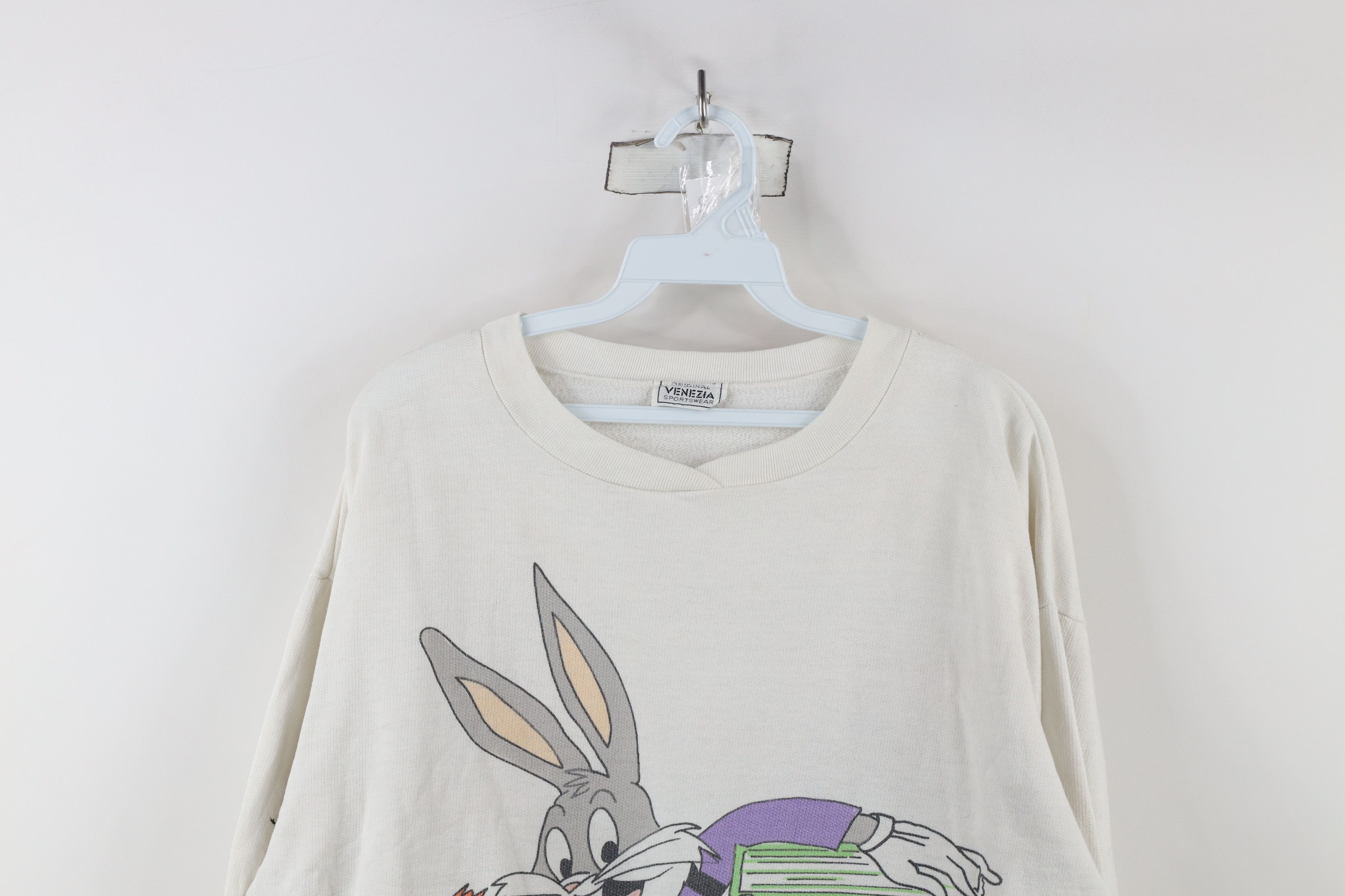 Vintage Vintage 80s Warner Bros Fit Bugs Bunny Crewneck Sweatshirt Size L / US 10 / IT 46 - 2 Thumbnail