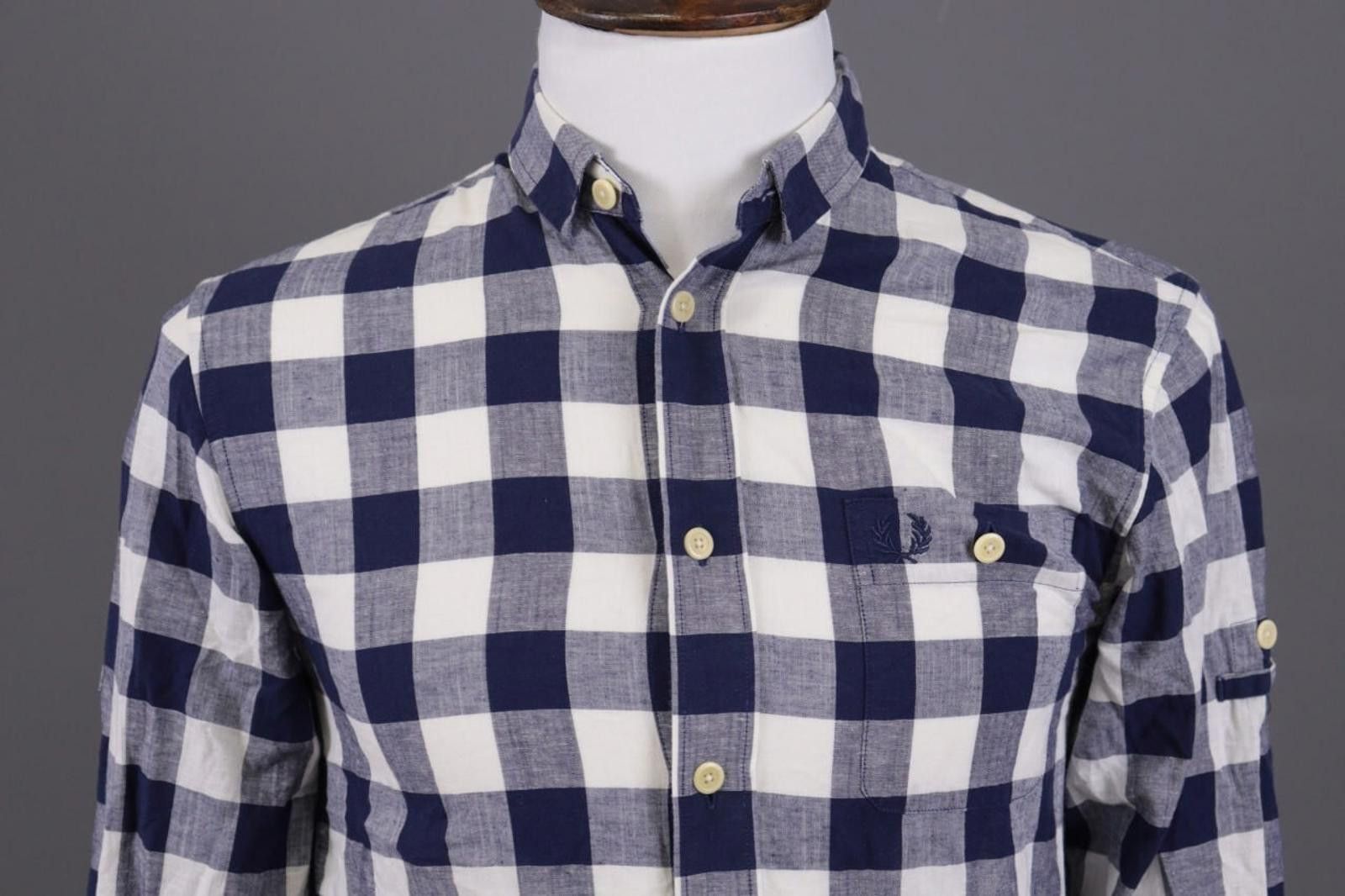 Fred Perry Fred Perry Blue Check Long Sleeve Button Shirt Size S Size US S / EU 44-46 / 1 - 4 Thumbnail