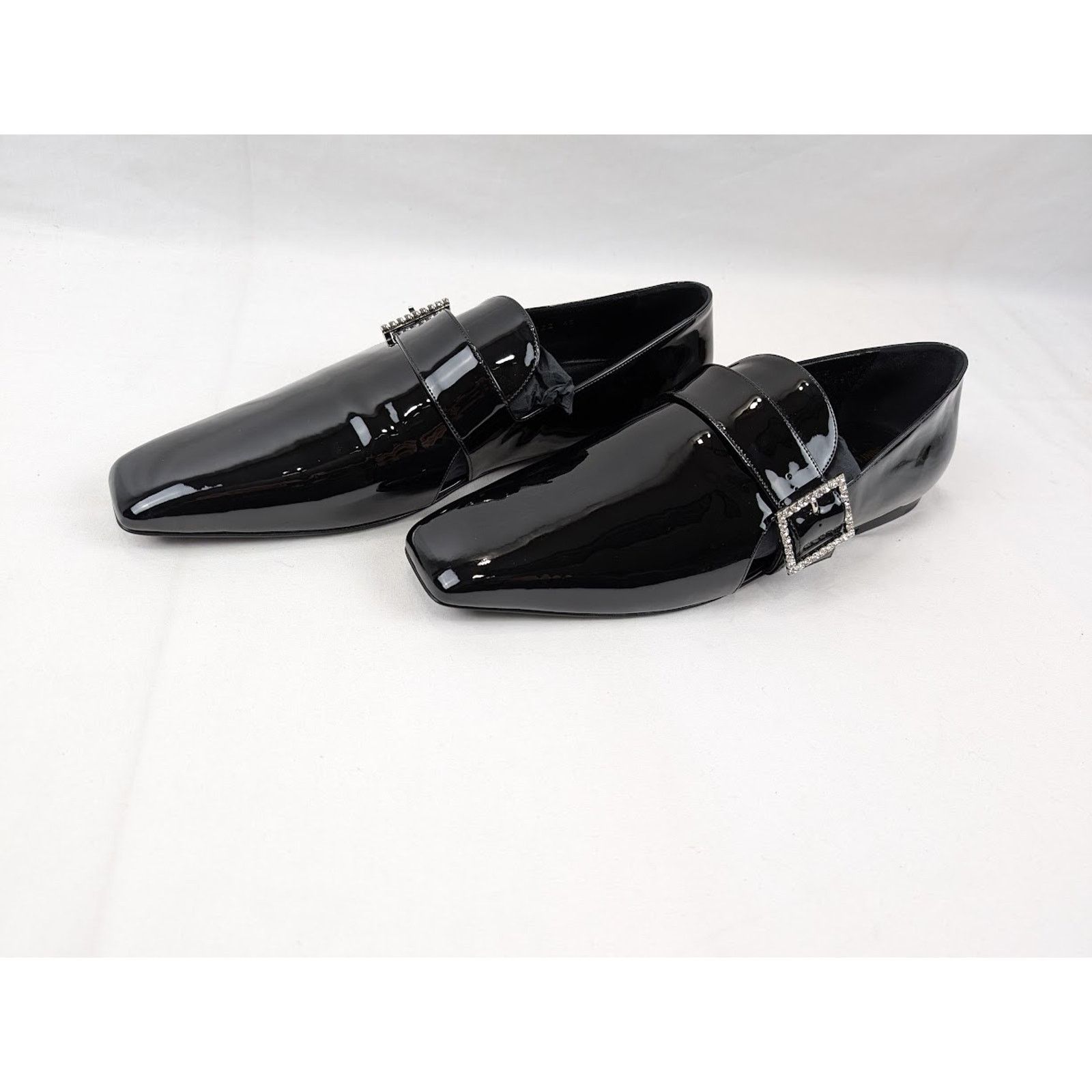 Saint Laurent Paris o1rshd1 Vernice Grupy Tristan Slipper in Nero Size US 10 / EU 43 - 15 Thumbnail