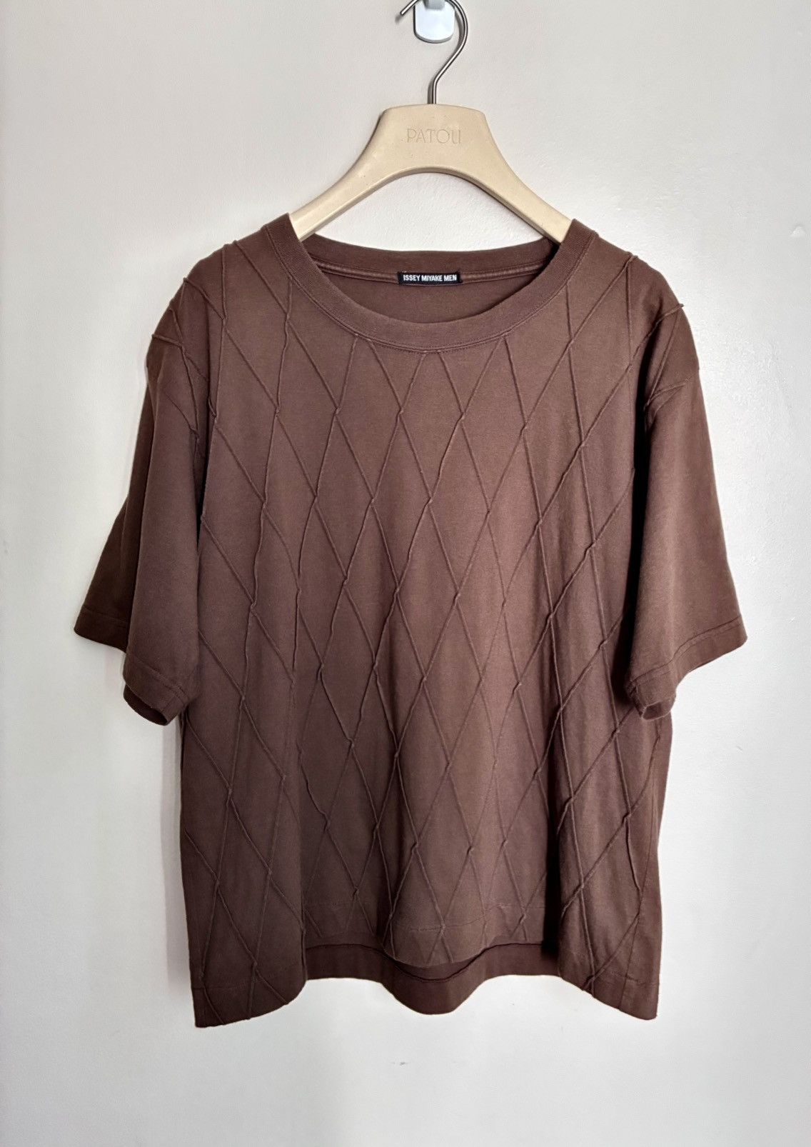 Issey Miyake Issey Miyake Men SS02 Textured Diamond Knit Tee Size US M / EU 48-50 / 2 - 3 Thumbnail