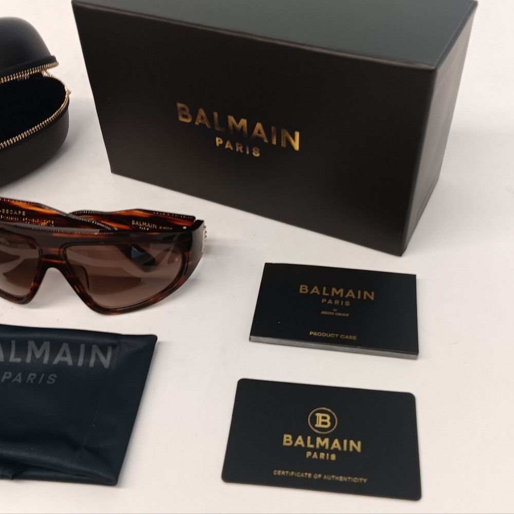 Balmain Balmain Unisex B-Escape Geometric Sunglasses - Brown/Gold Size ONE SIZE - 12 Thumbnail