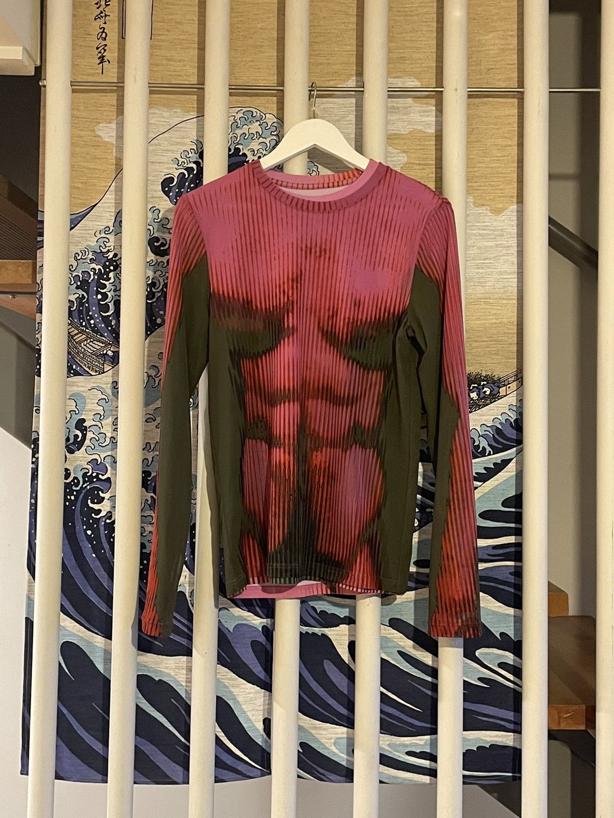 image of Jean Paul Gaultier x Yproject Pink Torso Longsleeve, Men's (Size Small)