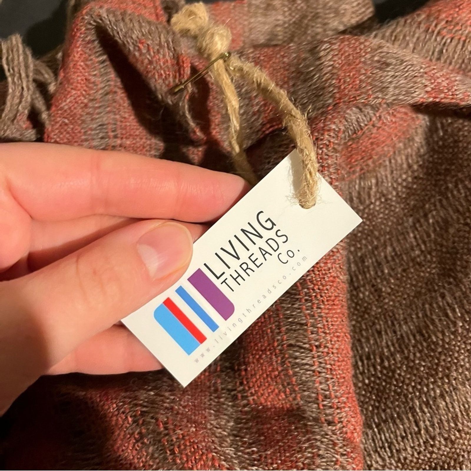 Other Living Threads NWT Ketzah Handmade Boho Scarf Wrap 20x80 Size ONE SIZE - 4 Thumbnail