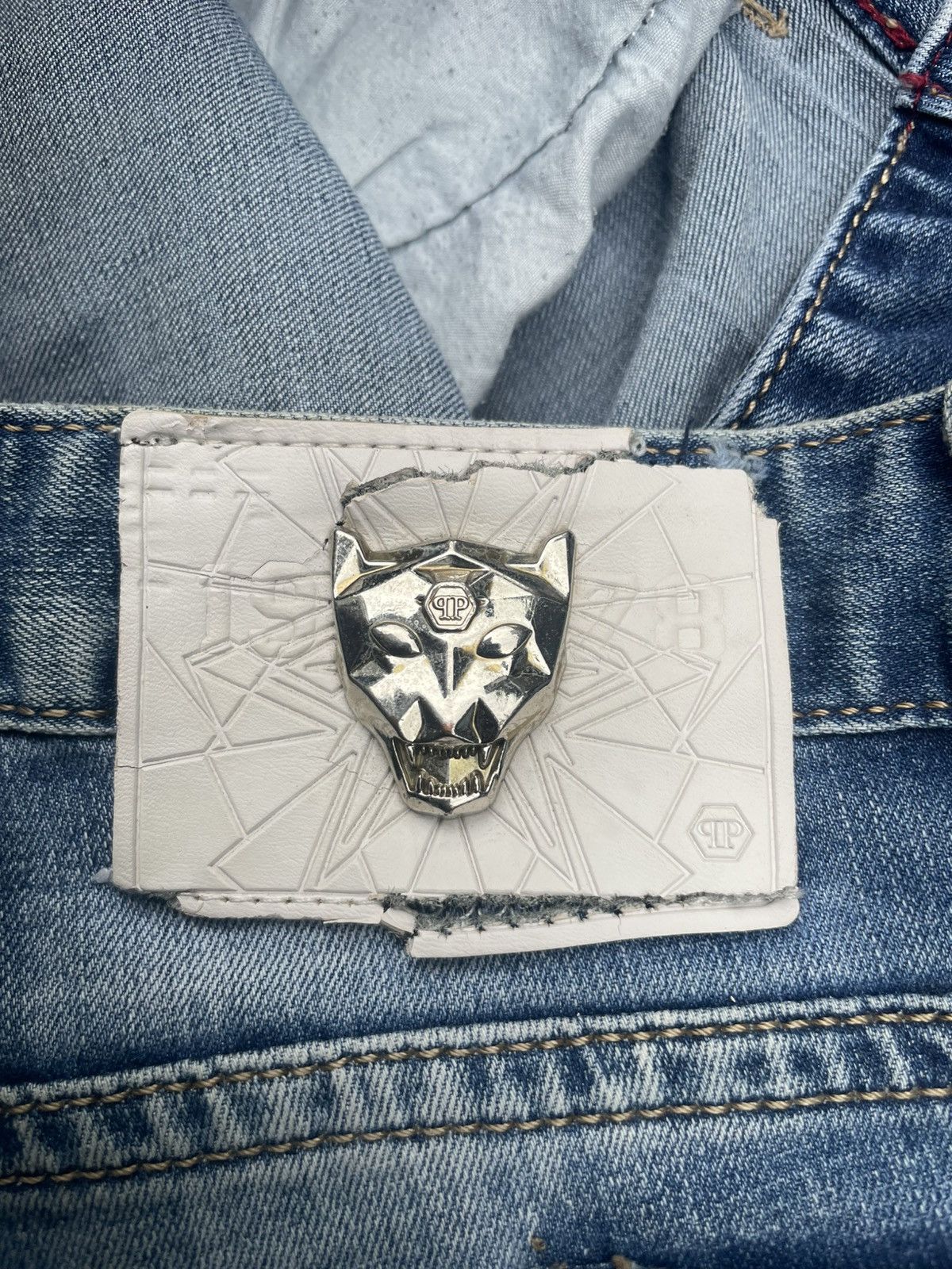 Philipp Plein Philipp Plein Faded Distressed Jeans Size US 33 - 17 Thumbnail